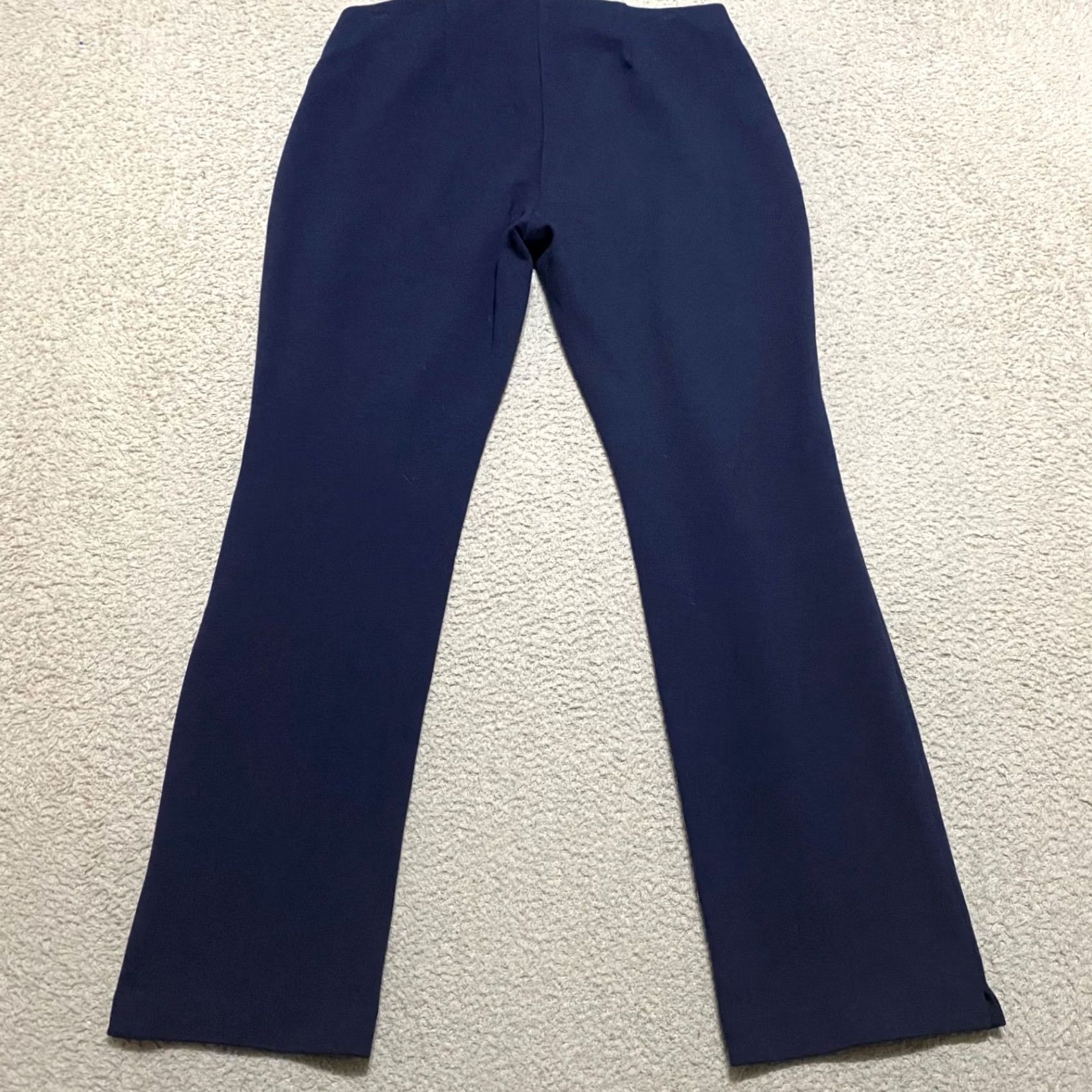 Vintage Chico's Pants Women 4P Solid Blue Straight Pull On Mid Rise Ankle Petite Size 27" / US 4 / IT 40 - 2 Thumbnail