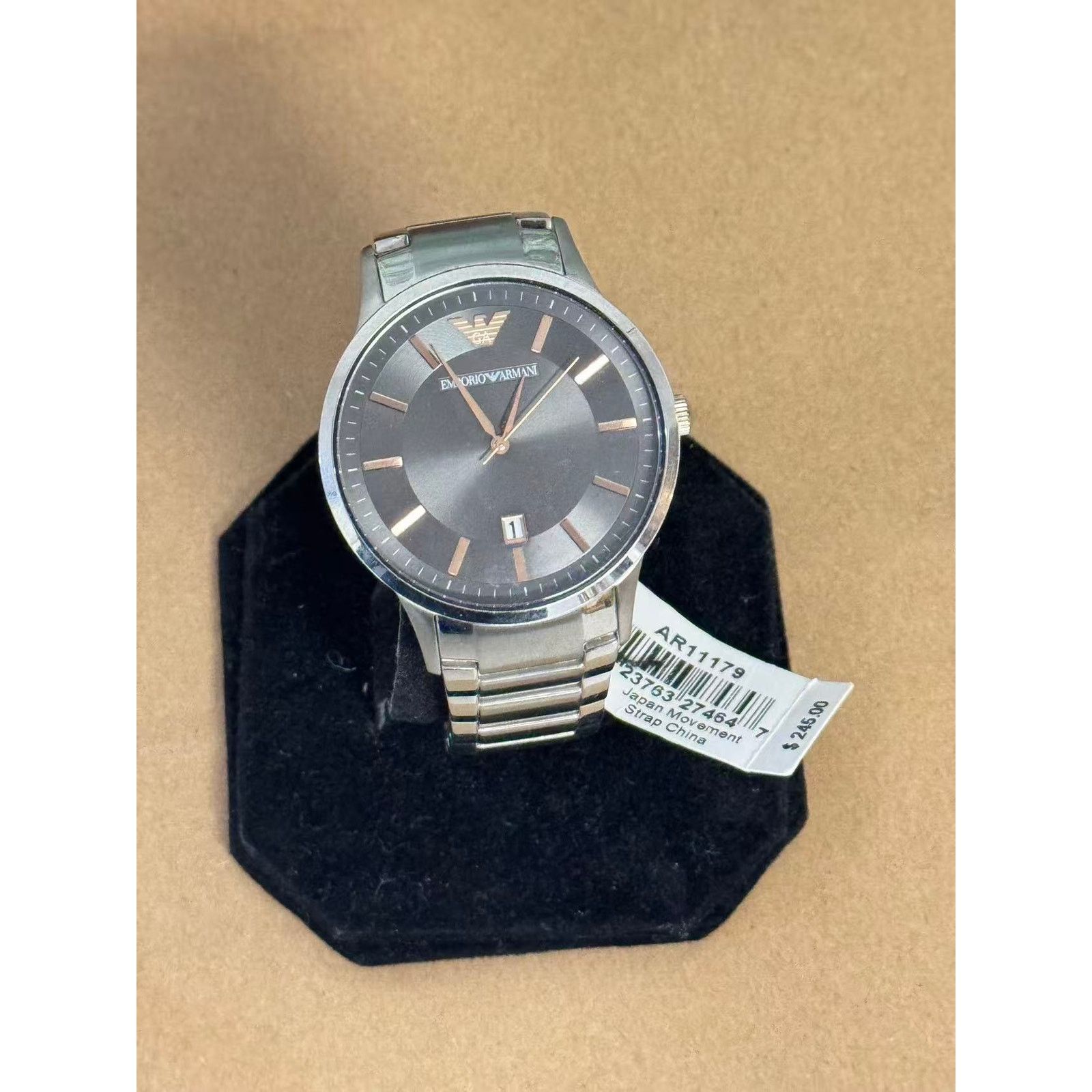 Emporio Armani Emporio Armani AR11179 Renato Quartz Black Dial Men's Watch Size ONE SIZE - 5 Thumbnail