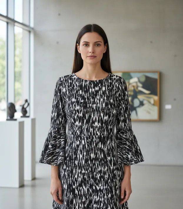 Calvin Klein Calvin Klein Black & White Animal Print-Fashionella Size S / US 4 / IT 40 - 1 Thumbnail