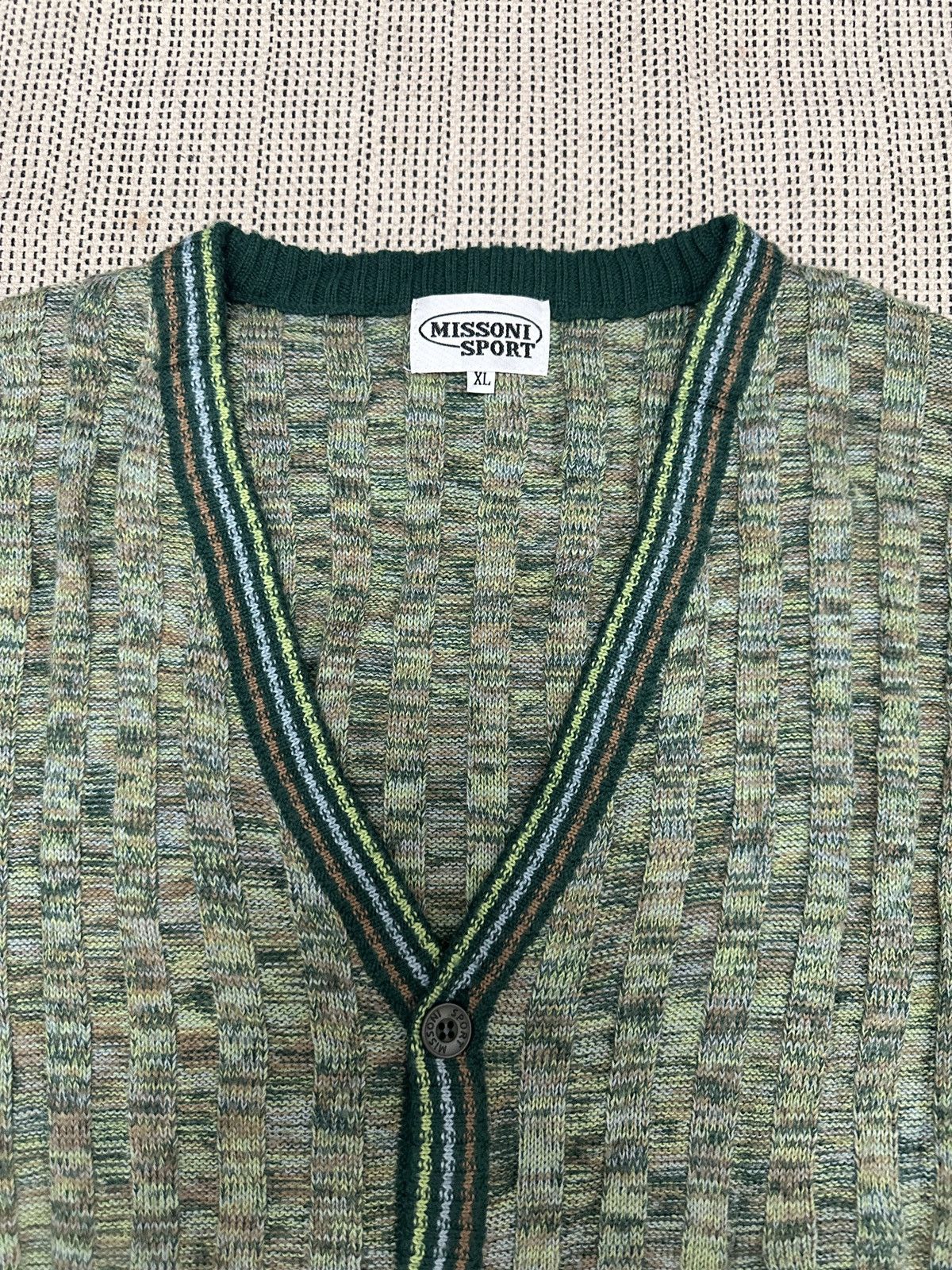 Missoni × Vintage Vintage Missoni 90s Zipped Retro Sweater Jumper Size US XL / EU 56 / 4 - 4 Thumbnail