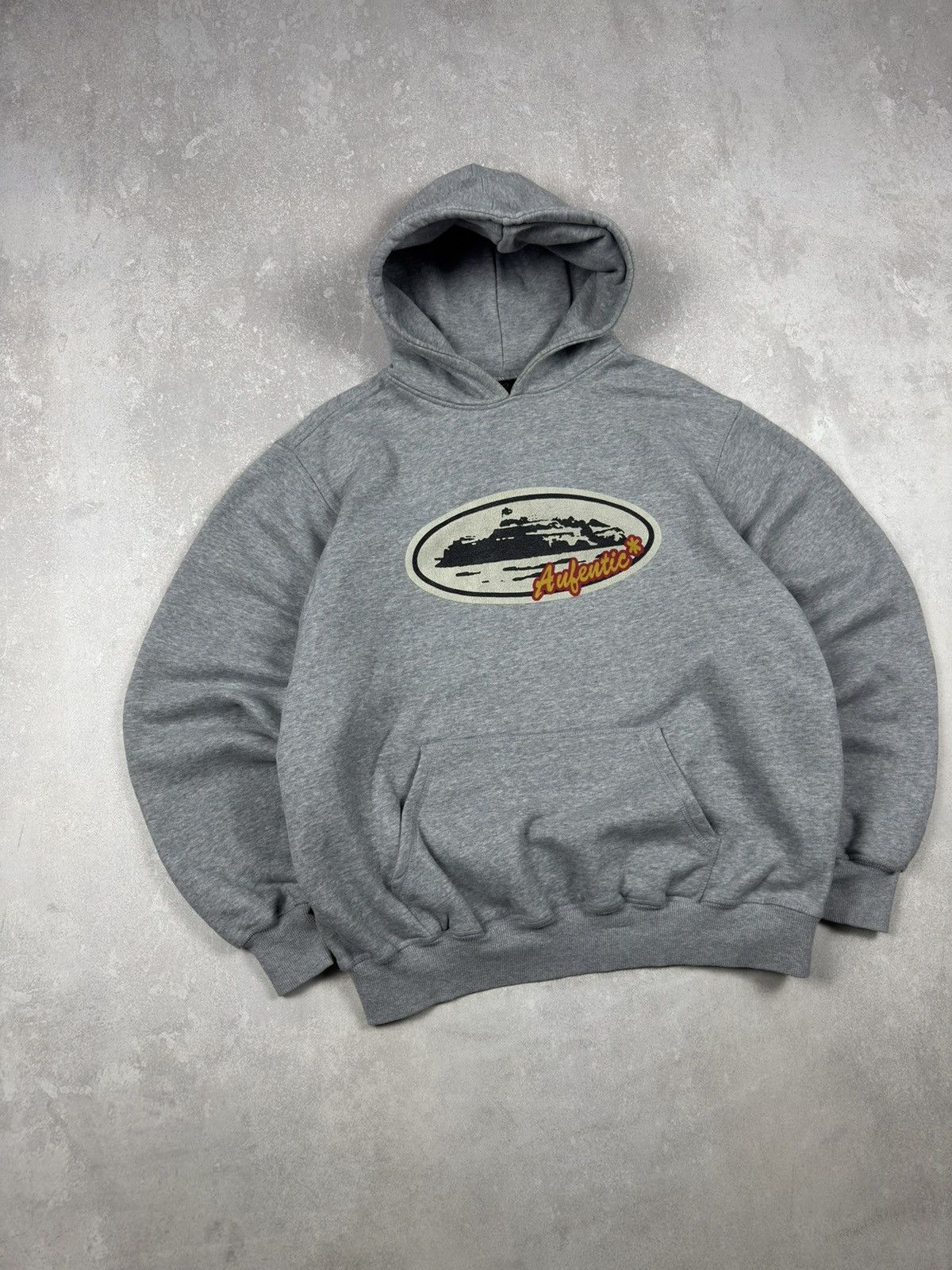 Corteiz Corteiz Aufentic Alcatraz Grey Hoodie Boxy Fit Y2K Size US L / EU 52-54 / 3 - 2 Thumbnail