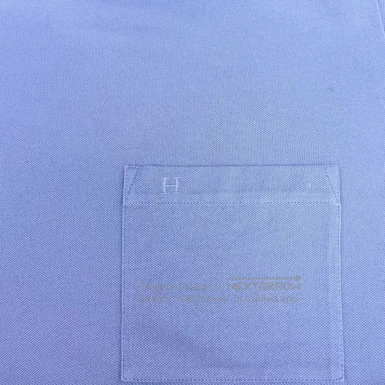 Hermes Hermes Light Blue Pocket Embroidered H Logo Short Sleeve Size US L / EU 52-54 / 3 - 5 Thumbnail
