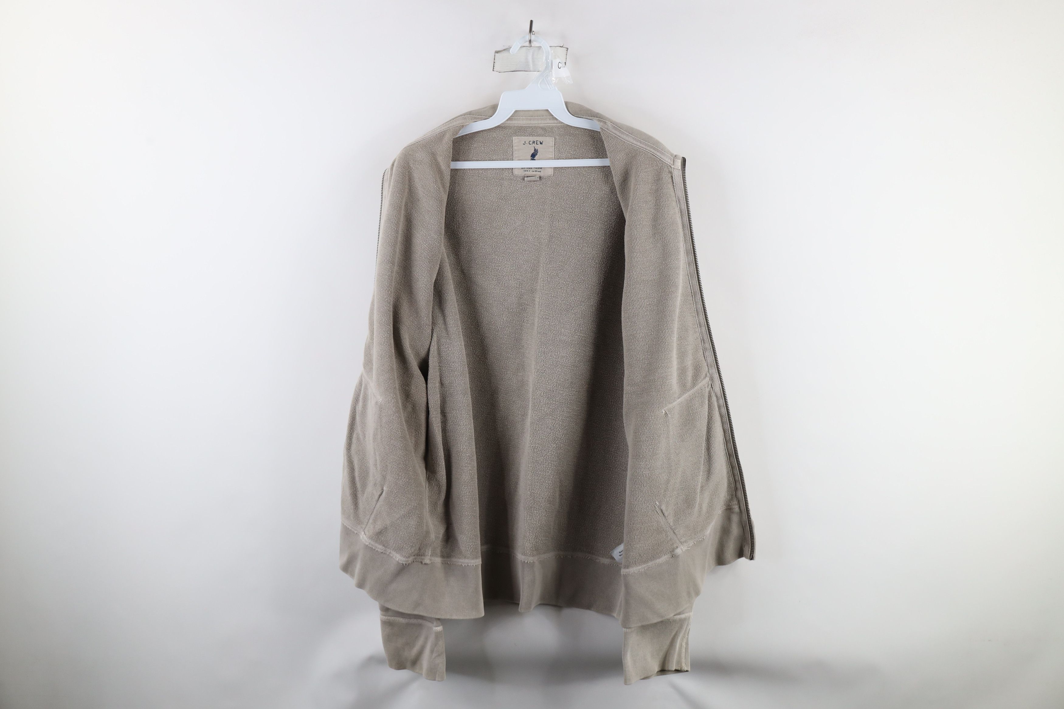 J.Crew × Vintage J Crew Stonewash Vintage Fleece Full Zip Sweatshirt Gray Size US L / EU 52-54 / 3 - 5 Thumbnail