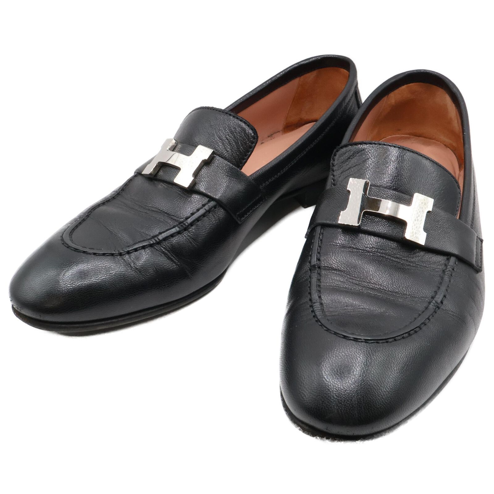 Hermes Hermes Hermes Mocassin Paris Chevre Loafers Leather Shoes DUTY FREE for USA Size ONE SIZE - 1 Thumbnail
