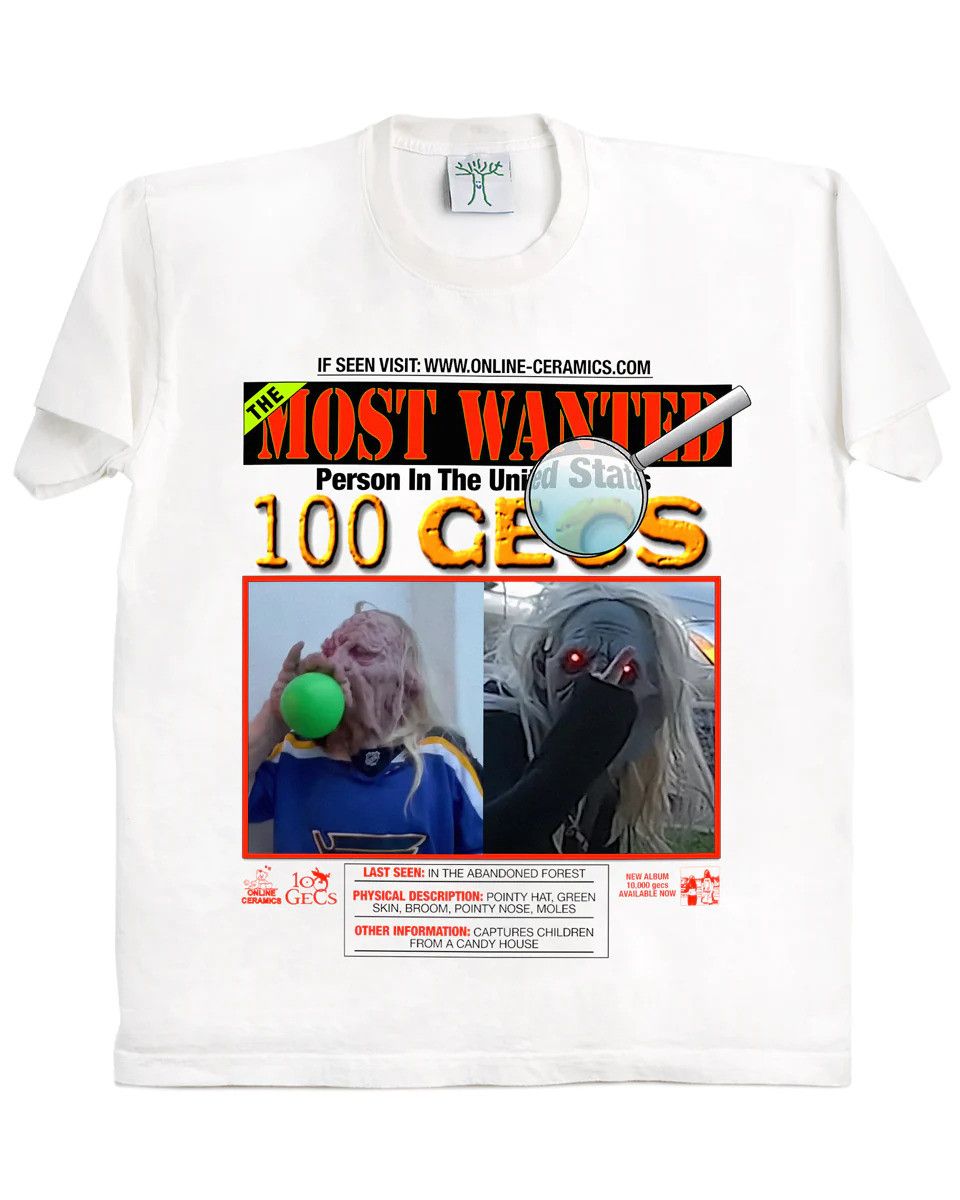 Online Ceramics x 100 Gecs "Most Wanted" Tee T-Shirt