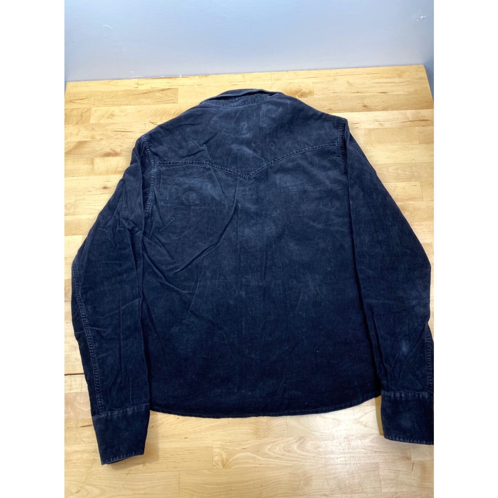 Brooks Brooks & Duran Button-Down Black Long Sleeve Shirt M Mens Slim Solid Size US M / EU 48-50 / 2 - 7 Thumbnail