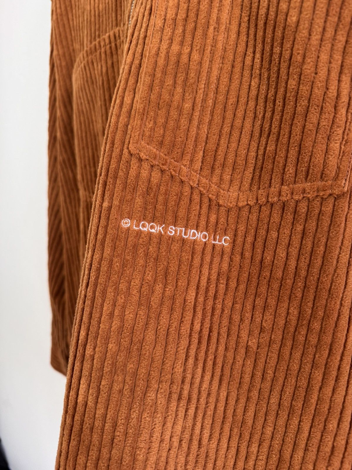 LQQK Studio LQQK Studio Wide Wale Corduroy Zip Shirt Jacket L Rust Size US L / EU 52-54 / 3 - 3 Thumbnail
