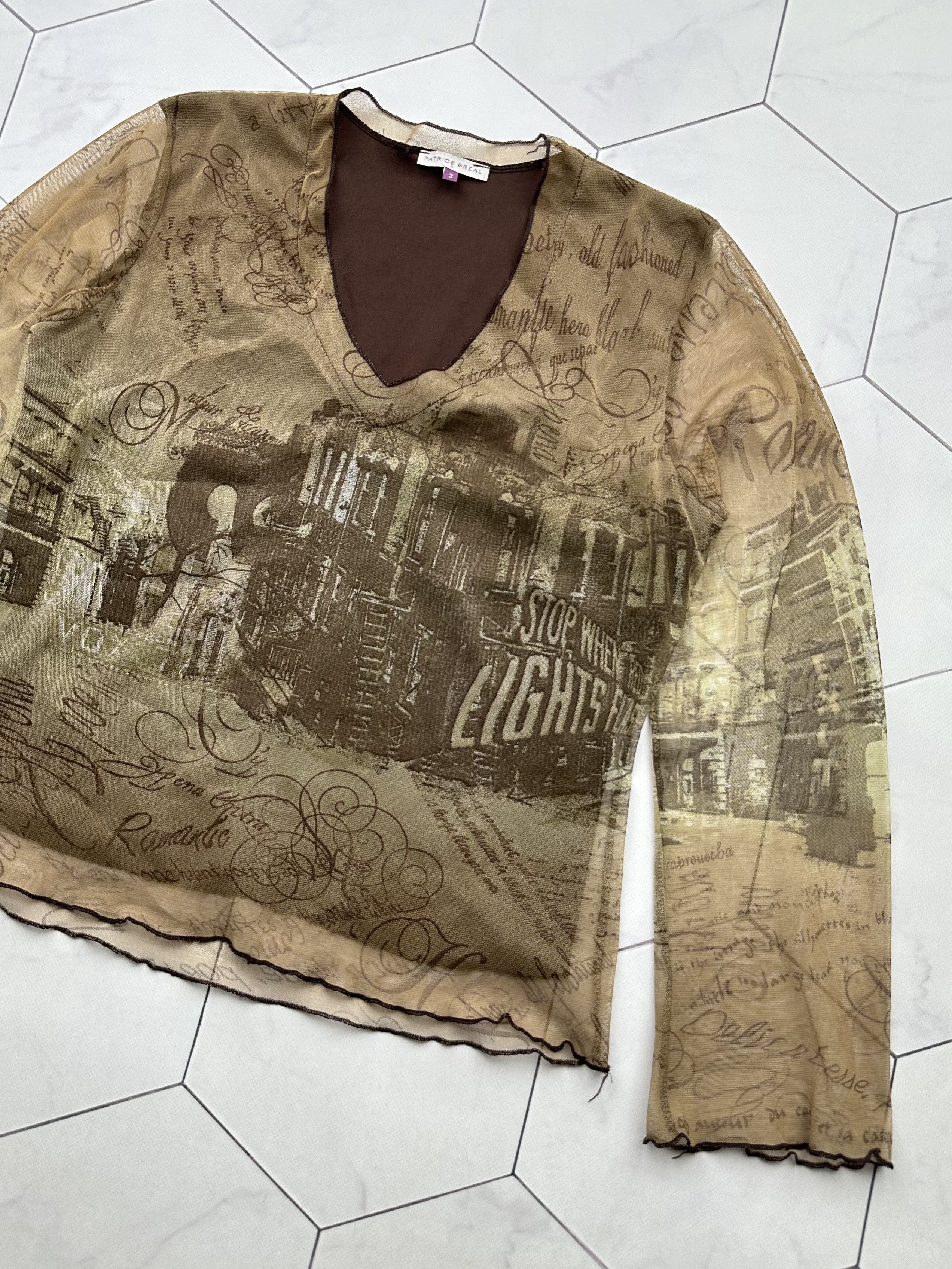 Vintage Patrice Break Mesh Long Sleeve (B74)E2 Size M / US 6-8 / IT 42-44 - 3 Thumbnail