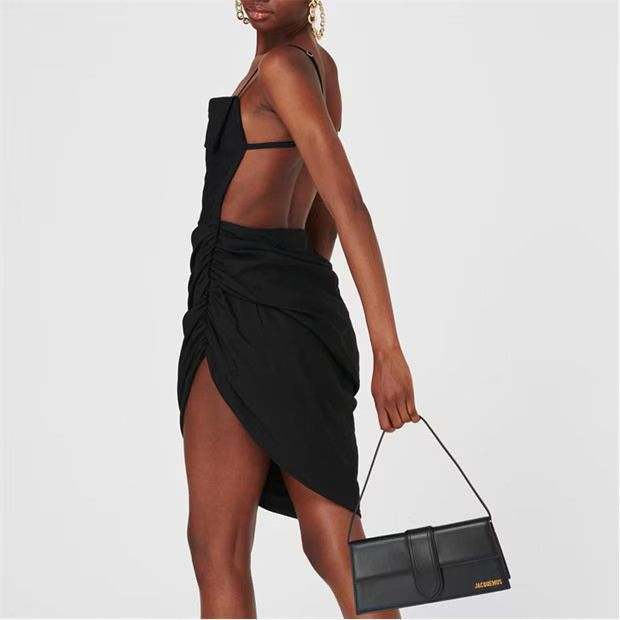 Jacquemus o1g2r1mq1024 Mini Dress in Black Size M / US 6-8 / IT 42-44 - 4 Thumbnail