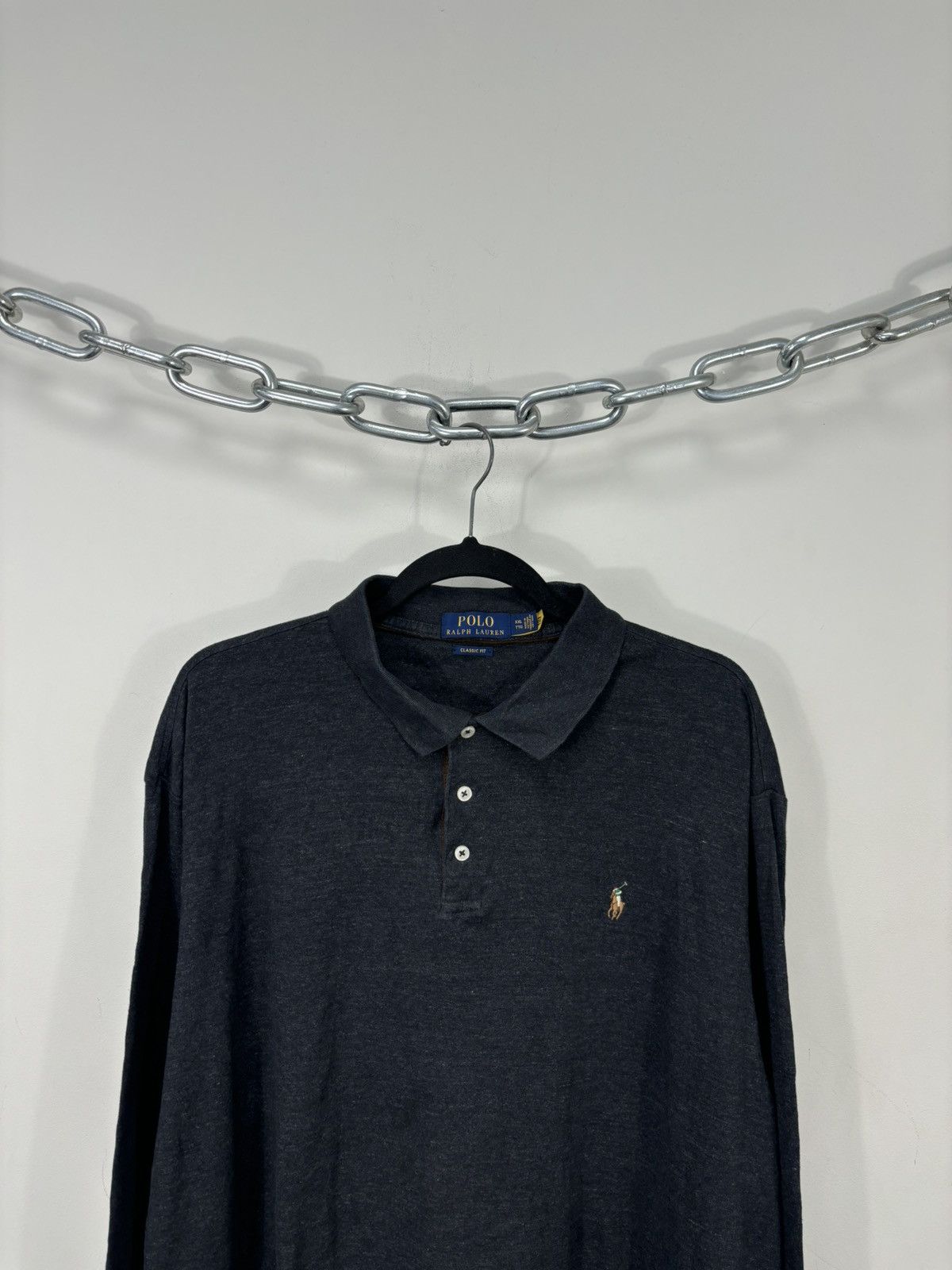 Polo Ralph Lauren Polo Ralph Lauren Men’s Gray Luxury Long Sleeve Polo Shirt Size US XXL / EU 58 / 5 - 2 Thumbnail