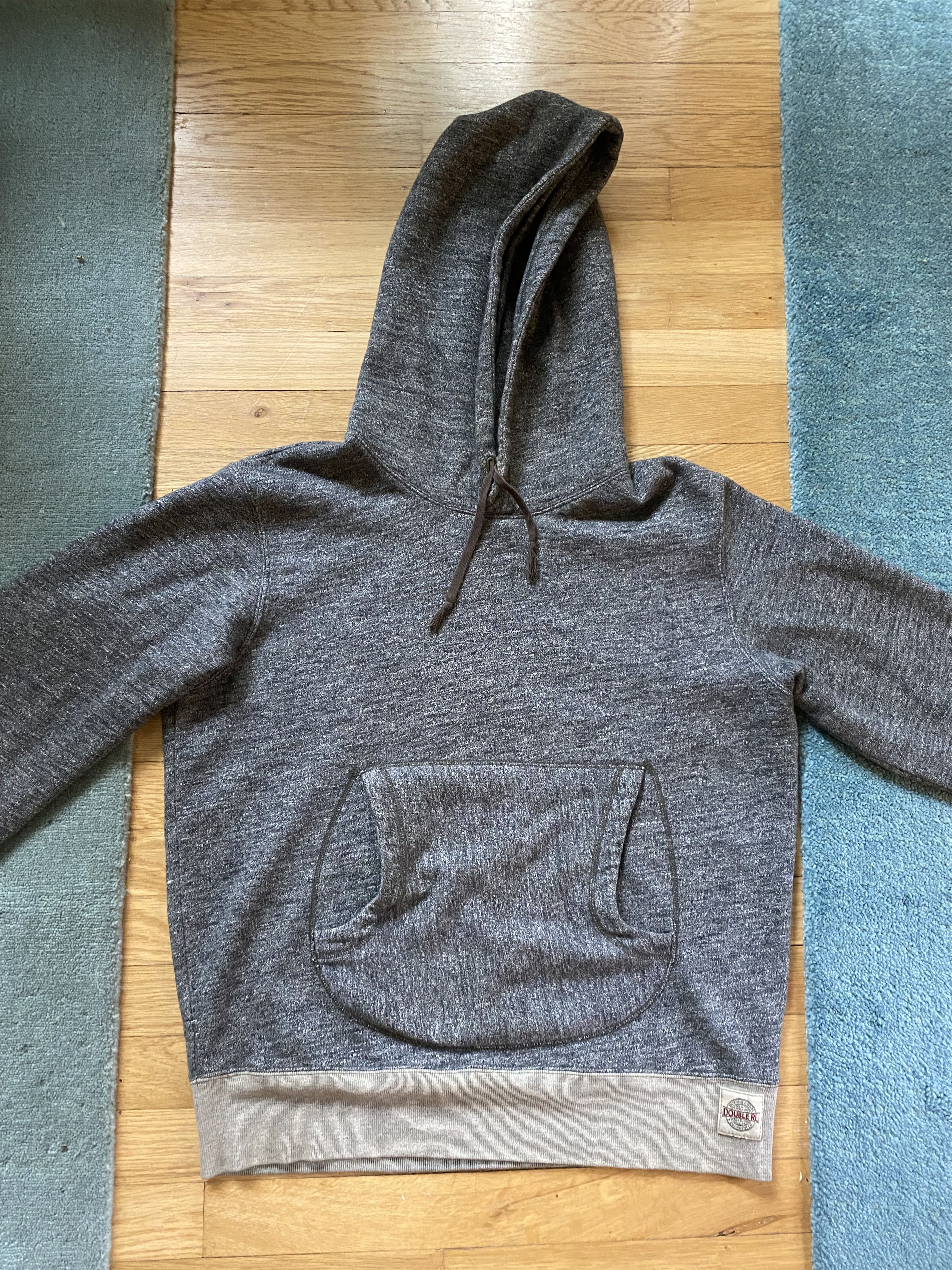 RRL Ralph Lauren RRL Heathered Gray Heavyweight Cotton Hoodie Size US M / EU 48-50 / 2 - 2 Thumbnail