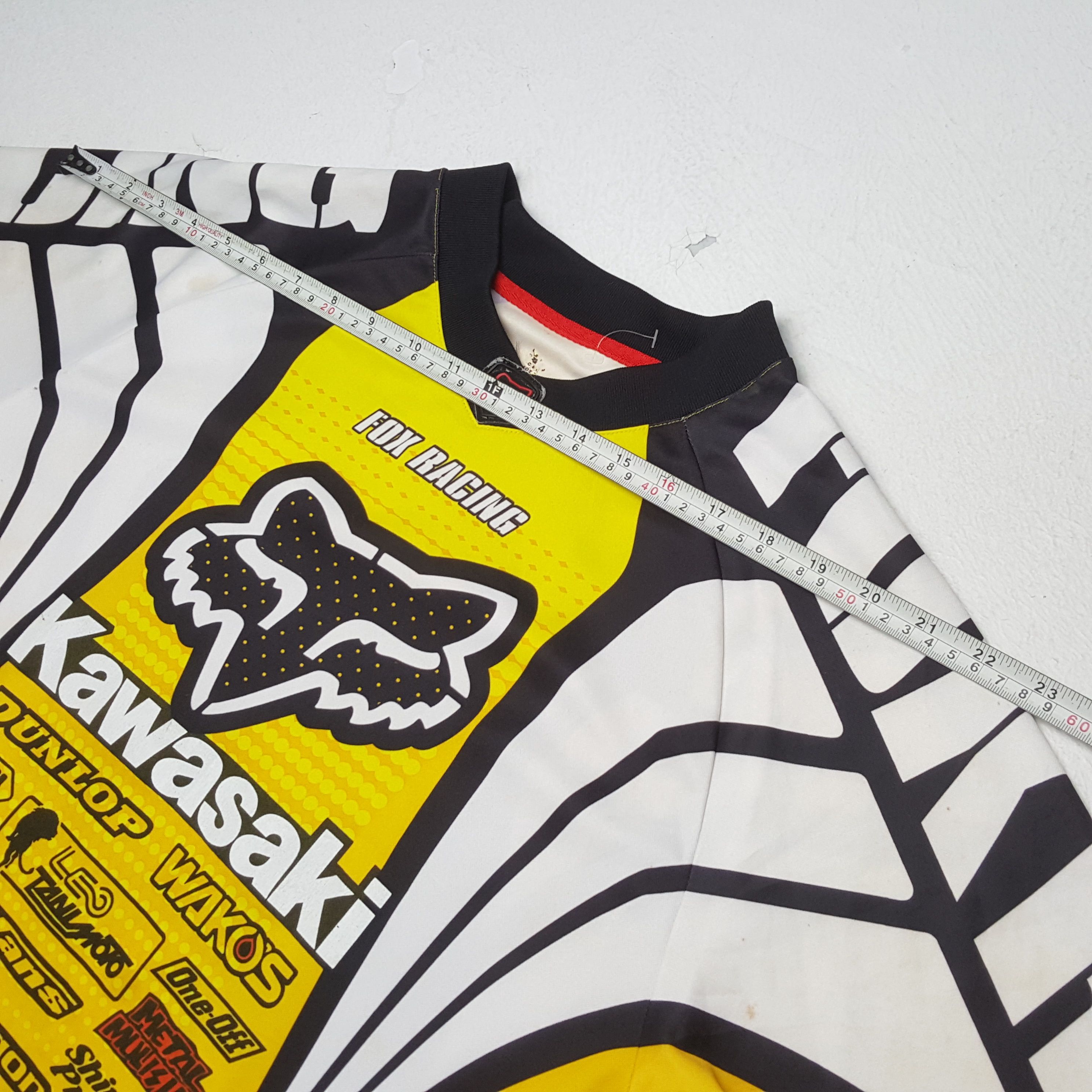 Fox Racing × Vintage Vintage FOX RACING KAWASAKI Japan Motorsports Jersey Tees Size US XL / EU 56 / 4 - 5 Thumbnail