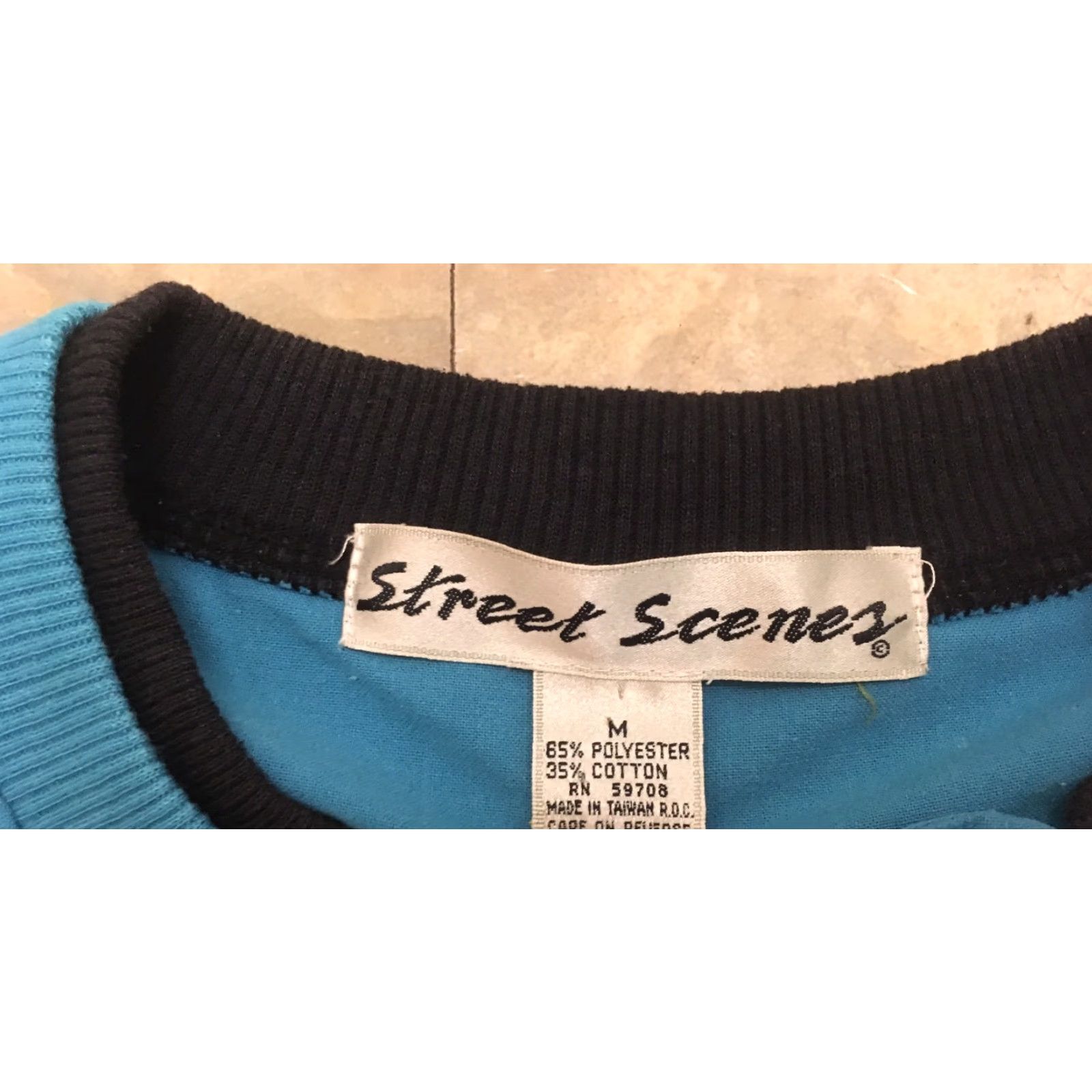 Vintage VINTAGE Street Scenes Shirt Adult M Blue 80s 90s N/A Size US M / EU 48-50 / 2 - 3 Thumbnail