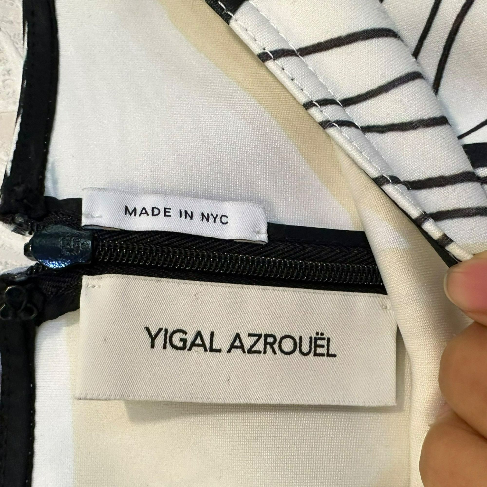 Yigal Azrouel ✨Yigal Azrouël Size 4 Women's Casual Floral Black & White Pe Size 27" / US 4 / IT 40 - 2 Thumbnail