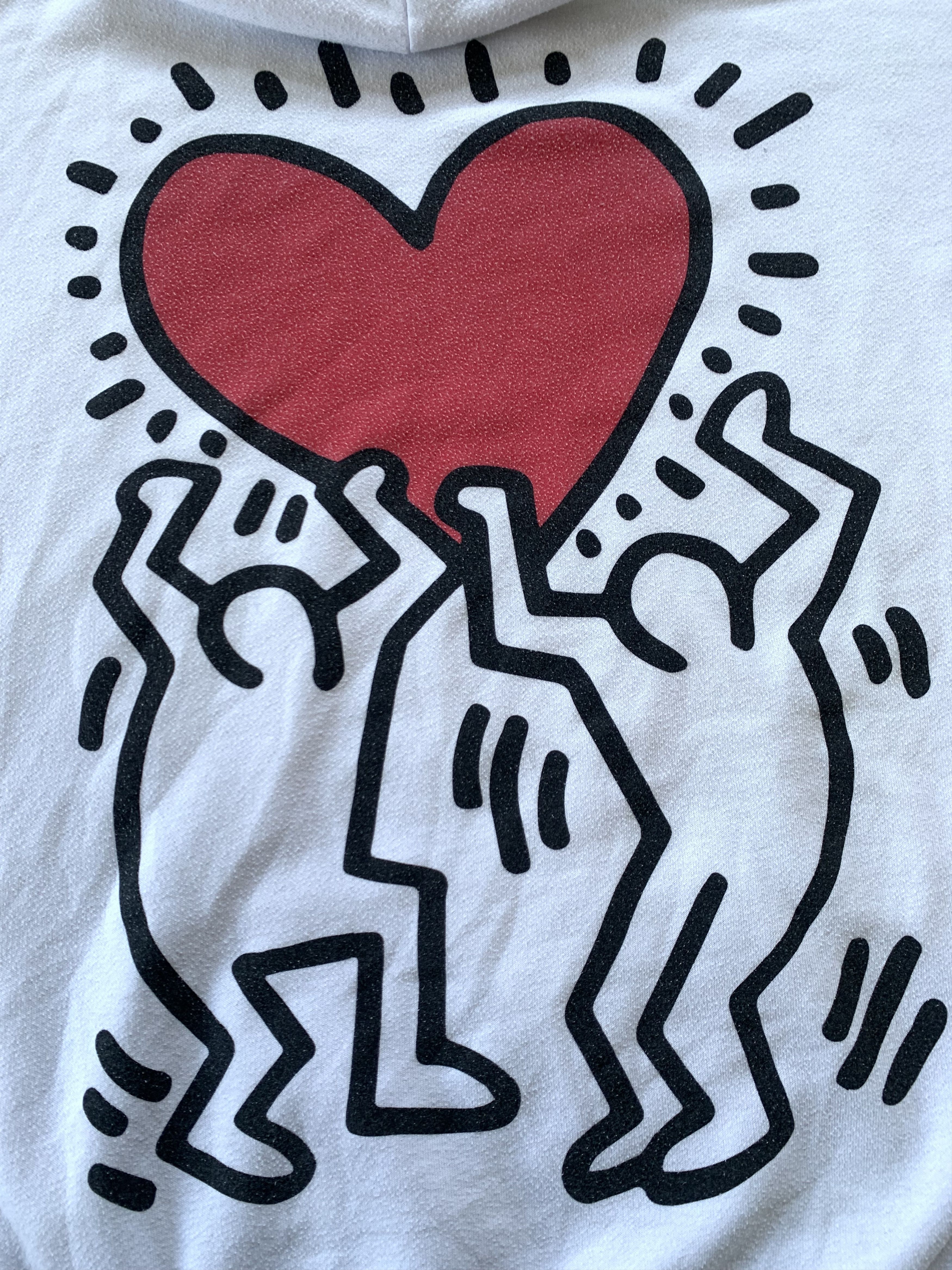 Keith Haring Keith Haring Mens White Printed Pop Art Hoodie Size US XL / EU 56 / 4 - 6 Thumbnail