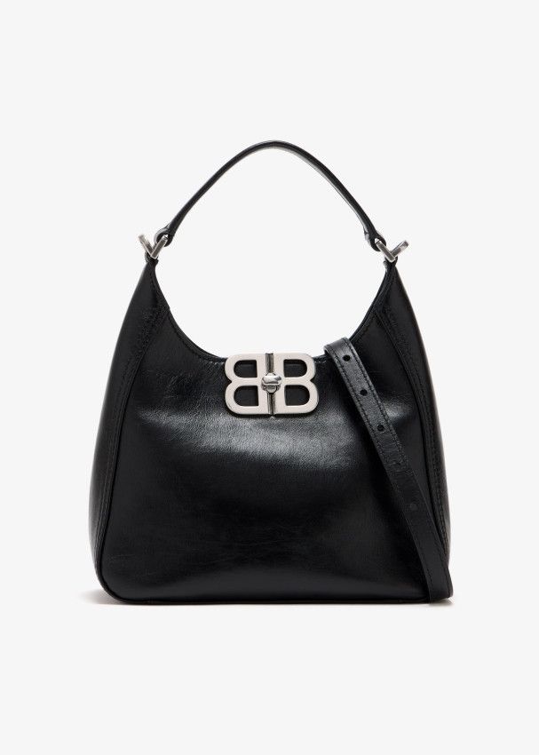 Balenciaga o1mt1gz0325 Size: OS / BB Soft Small Hobo Bag in Black Size ONE SIZE - 1 Thumbnail
