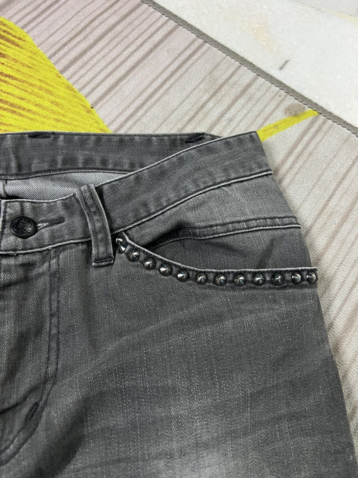If Six Was Nine × Punk and Yo × Seditionaries CUSTOM CULTURE LIKE CHROME HEART FADED JEANS Size US 30 / EU 46 - 7 Thumbnail