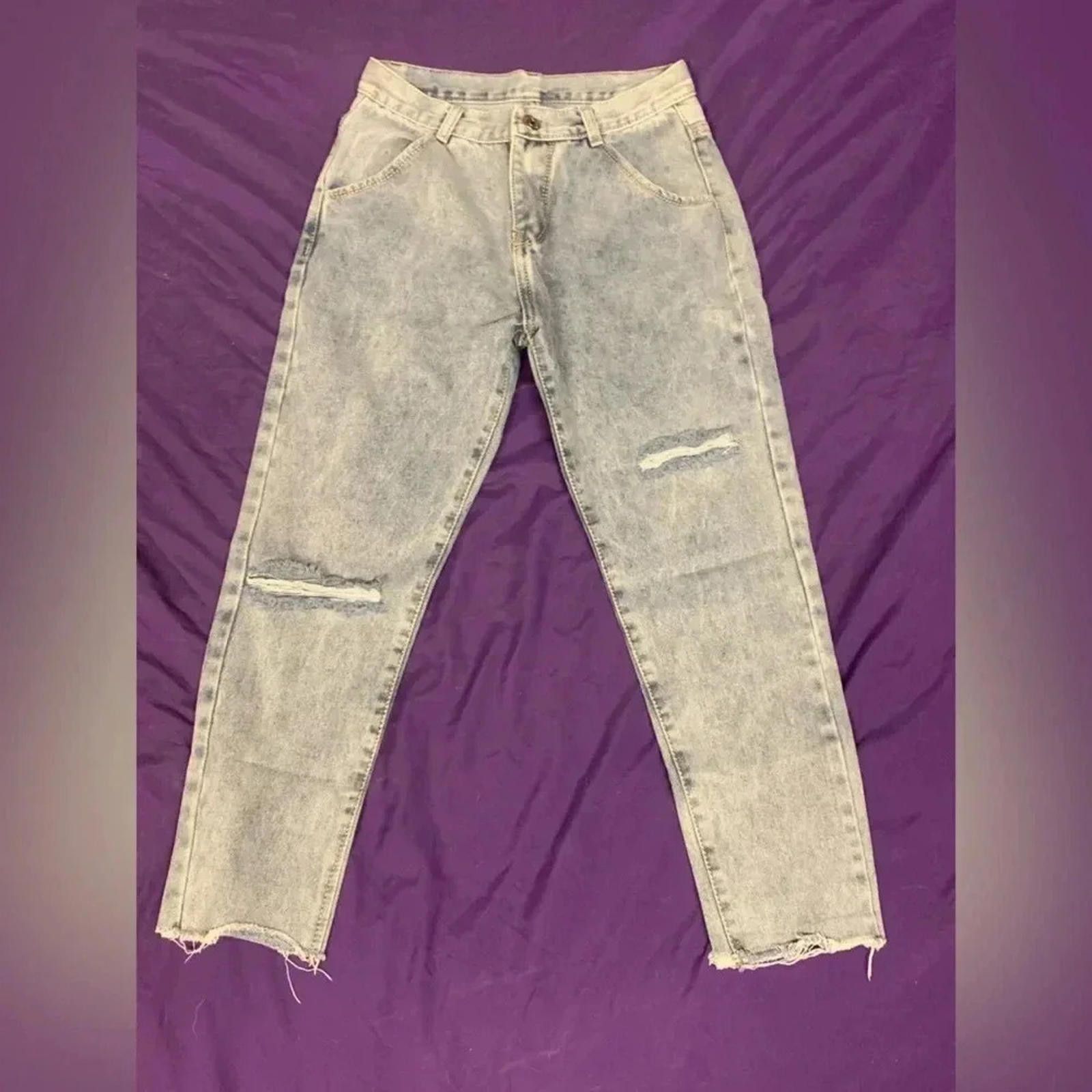 Designer Distressed blue jeans Size 30" / US 8 / IT 44 - 1 Thumbnail
