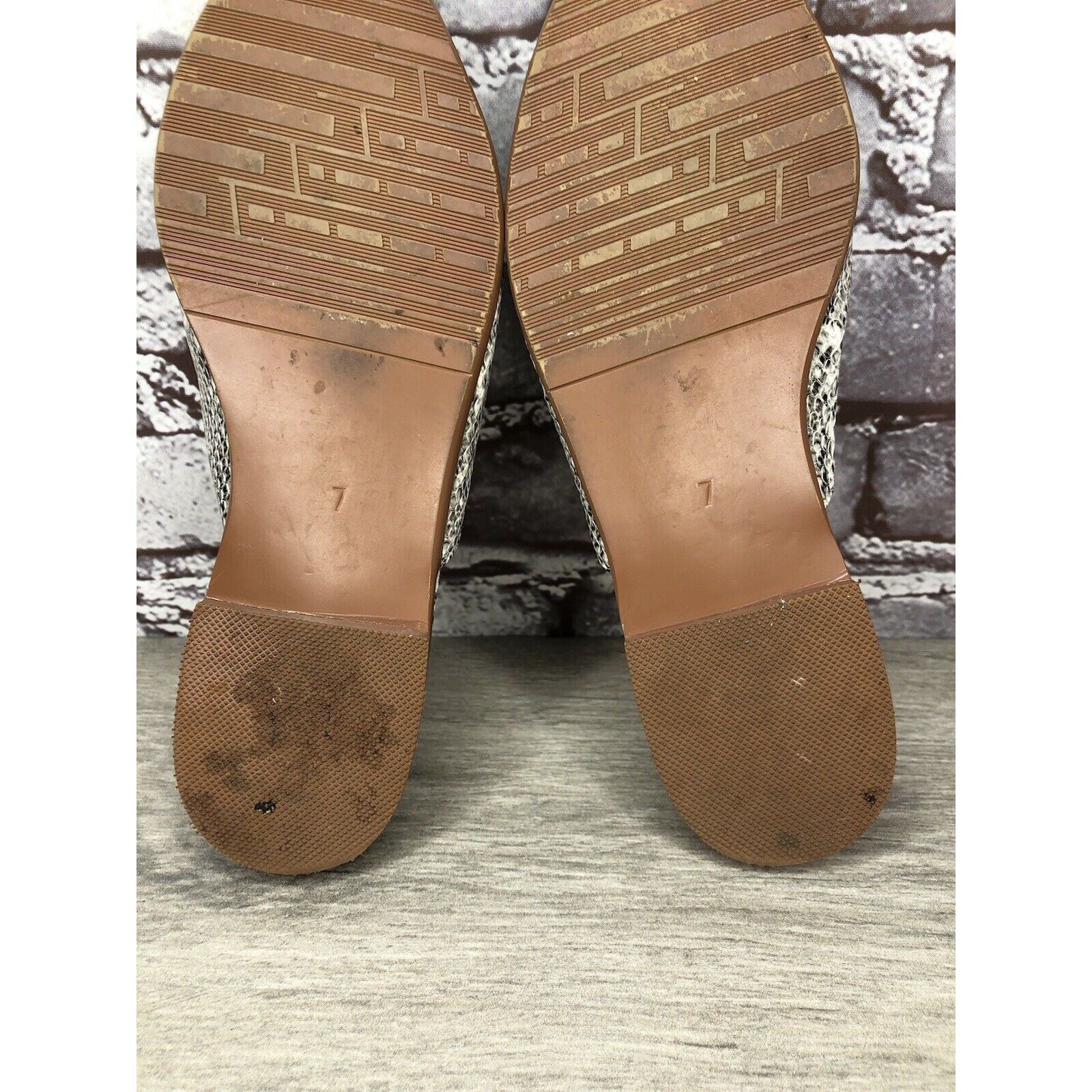 Other Maypie Ivory Black Snake Skin Print Pointed Toe Flats Mules Size US 7 / IT 37 - 7 Thumbnail