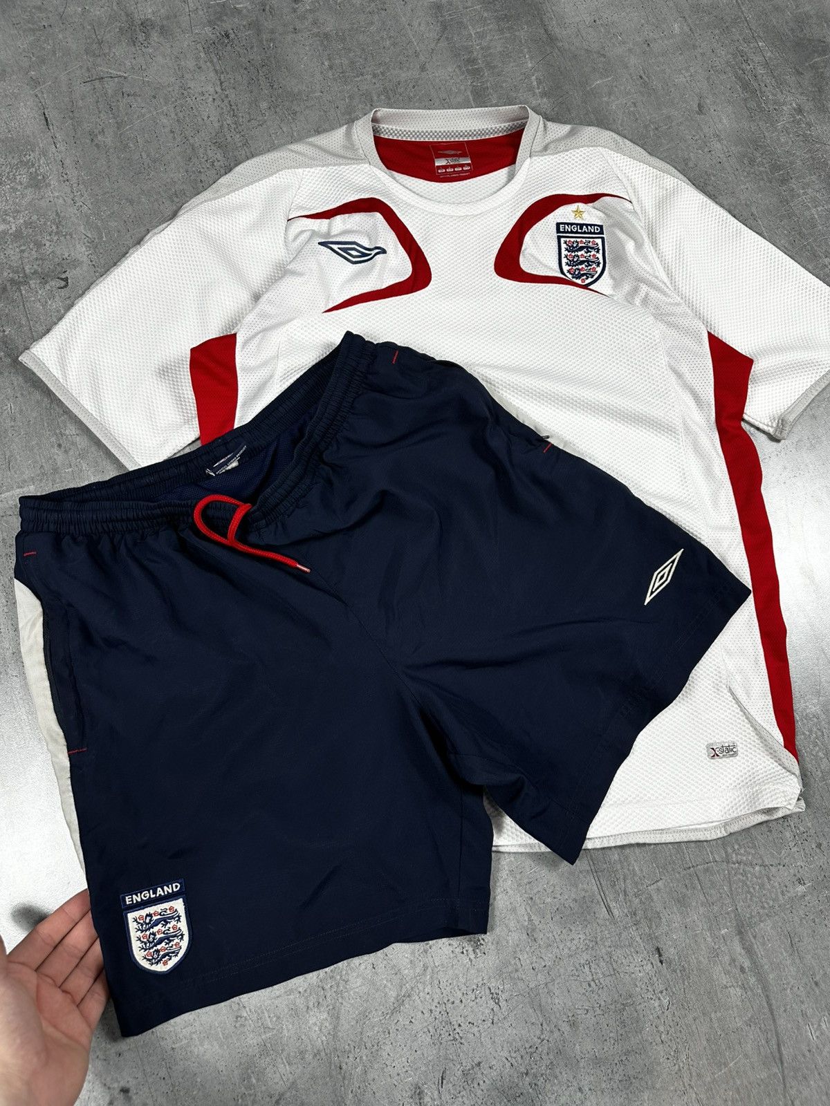 Other Vintage Umbro England 2006 + Shorts rare jersey Size US L / EU 52-54 / 3 - 2 Thumbnail