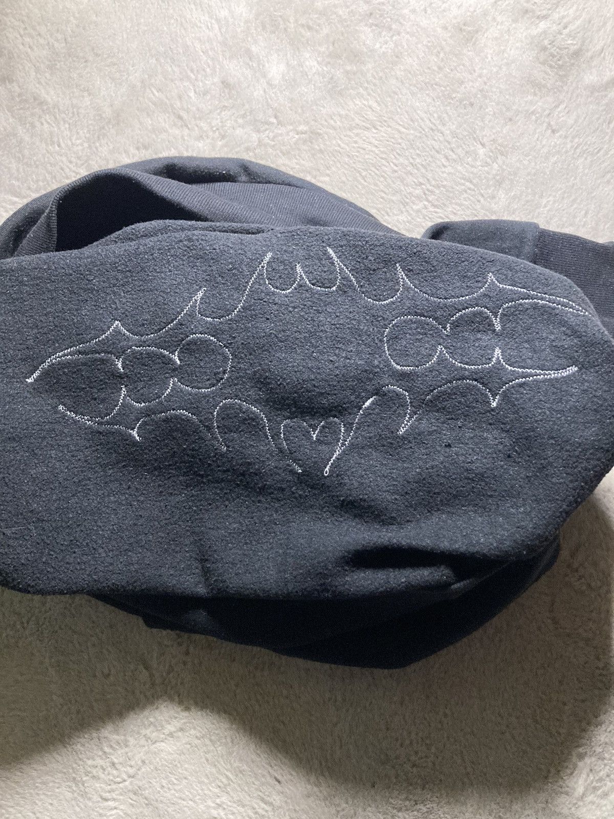 Nike ⛩️Nike Custom Hoodie Rare Y2K Punk Rock Devil Cross Hearts⛩️ Size US M / EU 48-50 / 2 - 6 Thumbnail