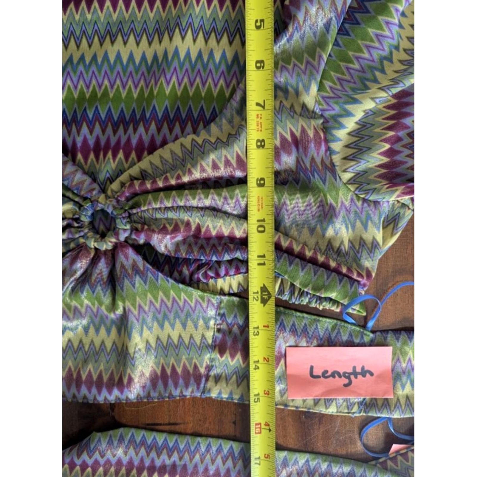 Urban Outfitters Urban Outfitters Cropped Blouse Tie Back V-Neck Long Sleeve Multicolor Geometric Geometric Pattern 70s Hippie California Party Cocktail Boho Women M Size M / US 6-8 / IT 42-44 - 8 Thumbnail