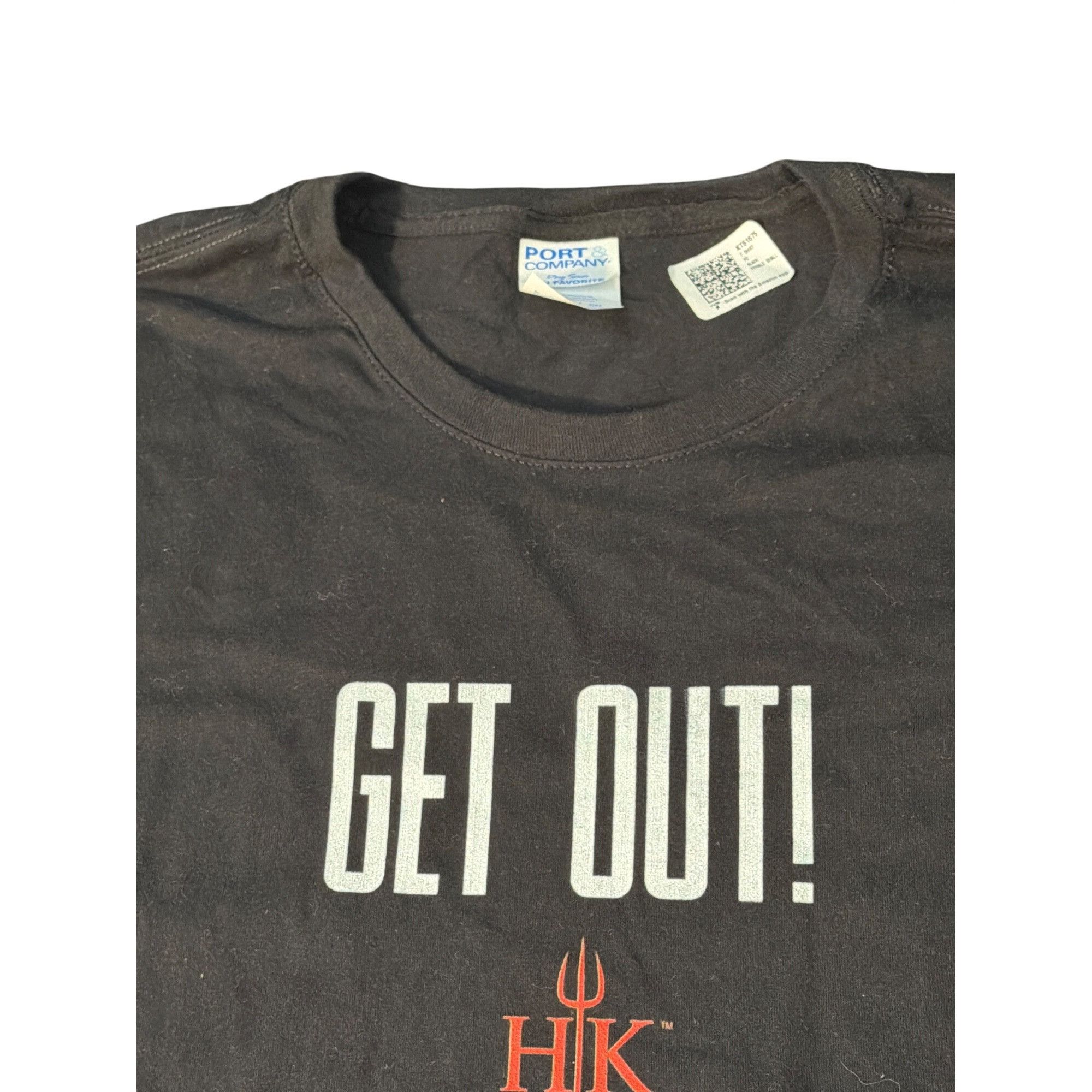 Port & Company Get Out! HK Logo Short Sleeve T Shirt Hells Kitchen Cotton P Size S / US 4 / IT 40 - 3 Thumbnail