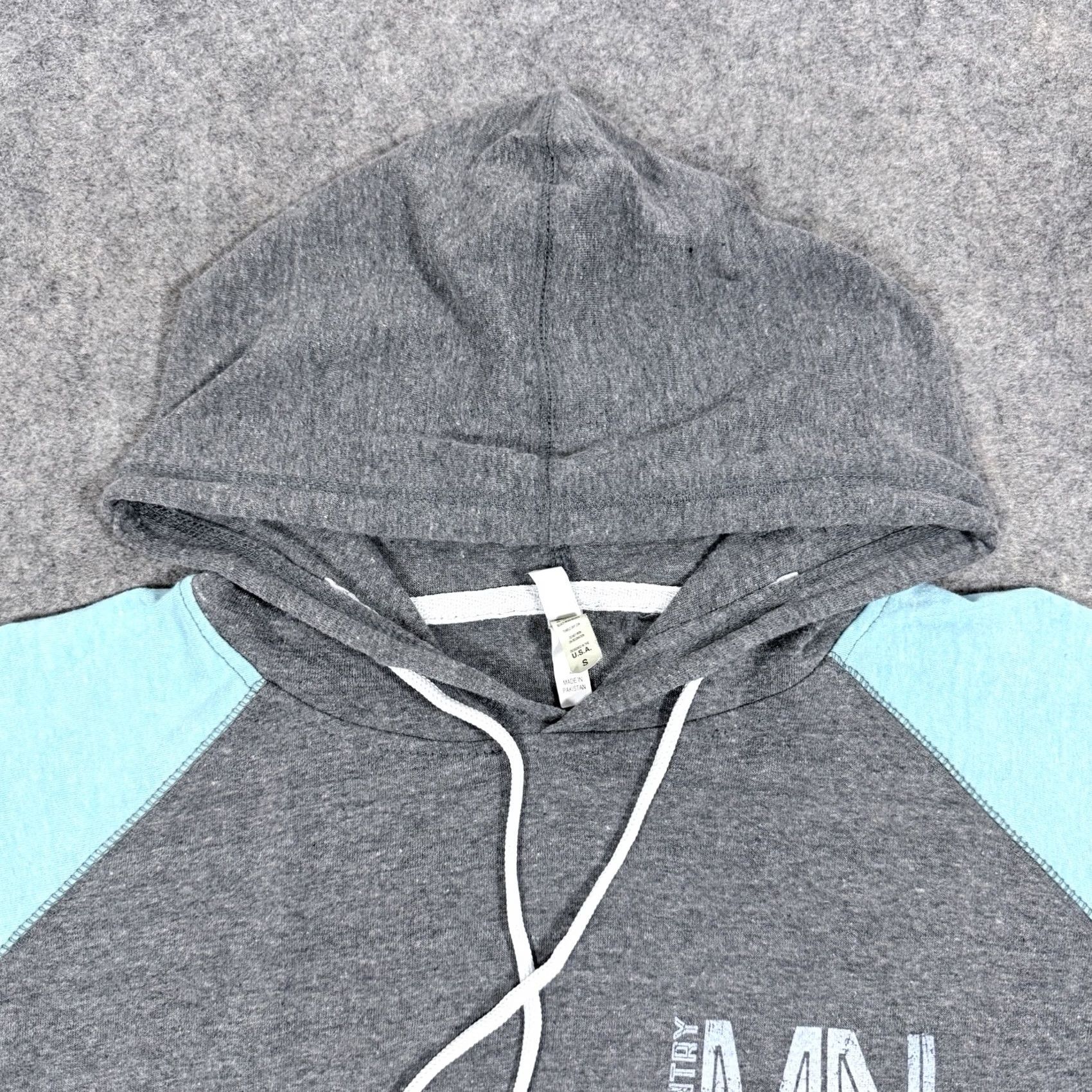4SDESIGNS Isaac's Designs Lake Country MN Sports Hoodie Mens Size S Gray Multicolors 90s Retro College University City Sport Logo Hooded Graphic Print Pullover" Size US S / EU 44-46 / 1 - 3 Thumbnail