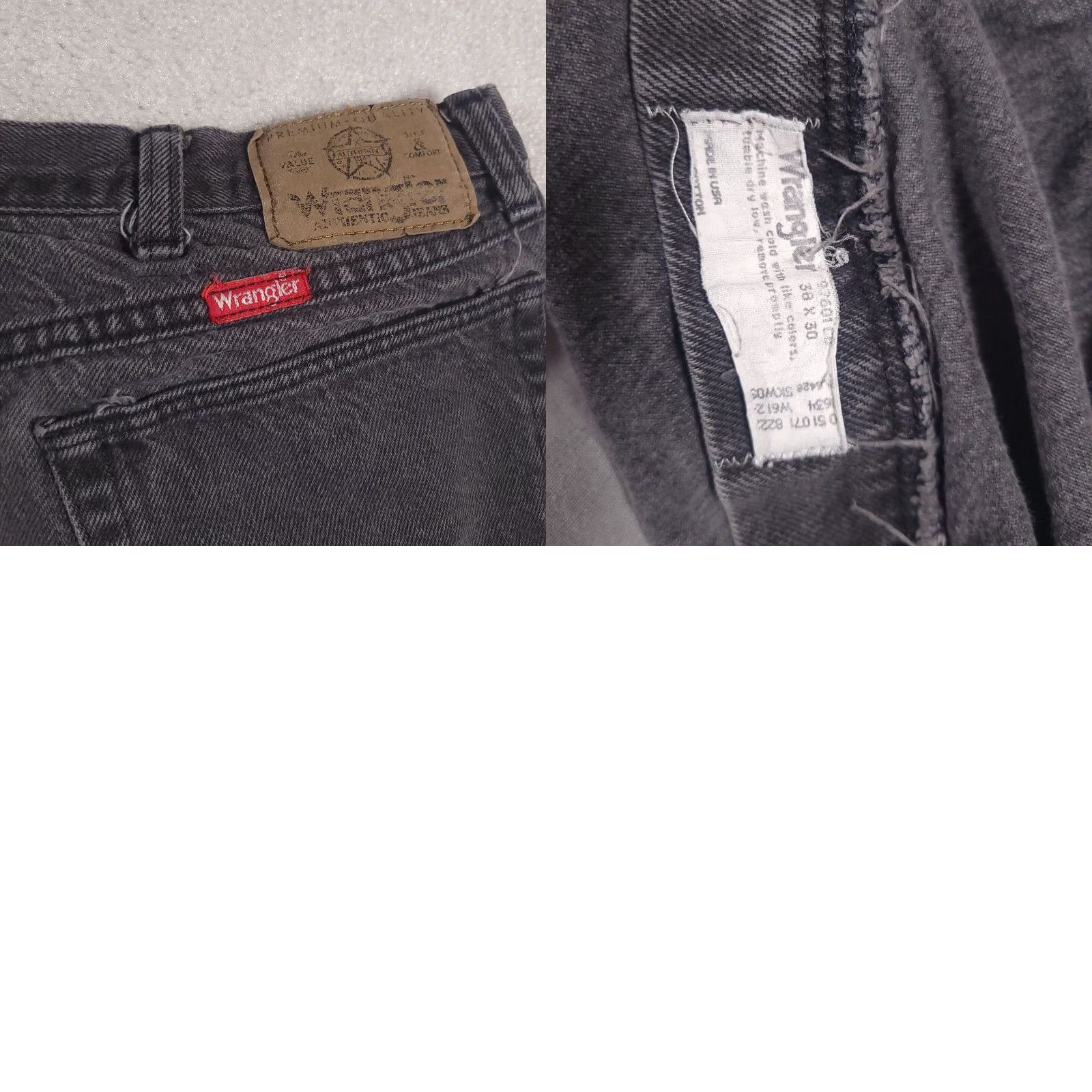 Wrangler VINTAGE Wrangler Jeans Mens 38X30 Black Mid Rise Denim Made In USA Jeans Mens Black 5-Pocket Cowboy USA Wrangler Size US 38 / EU 54 - 9 Thumbnail