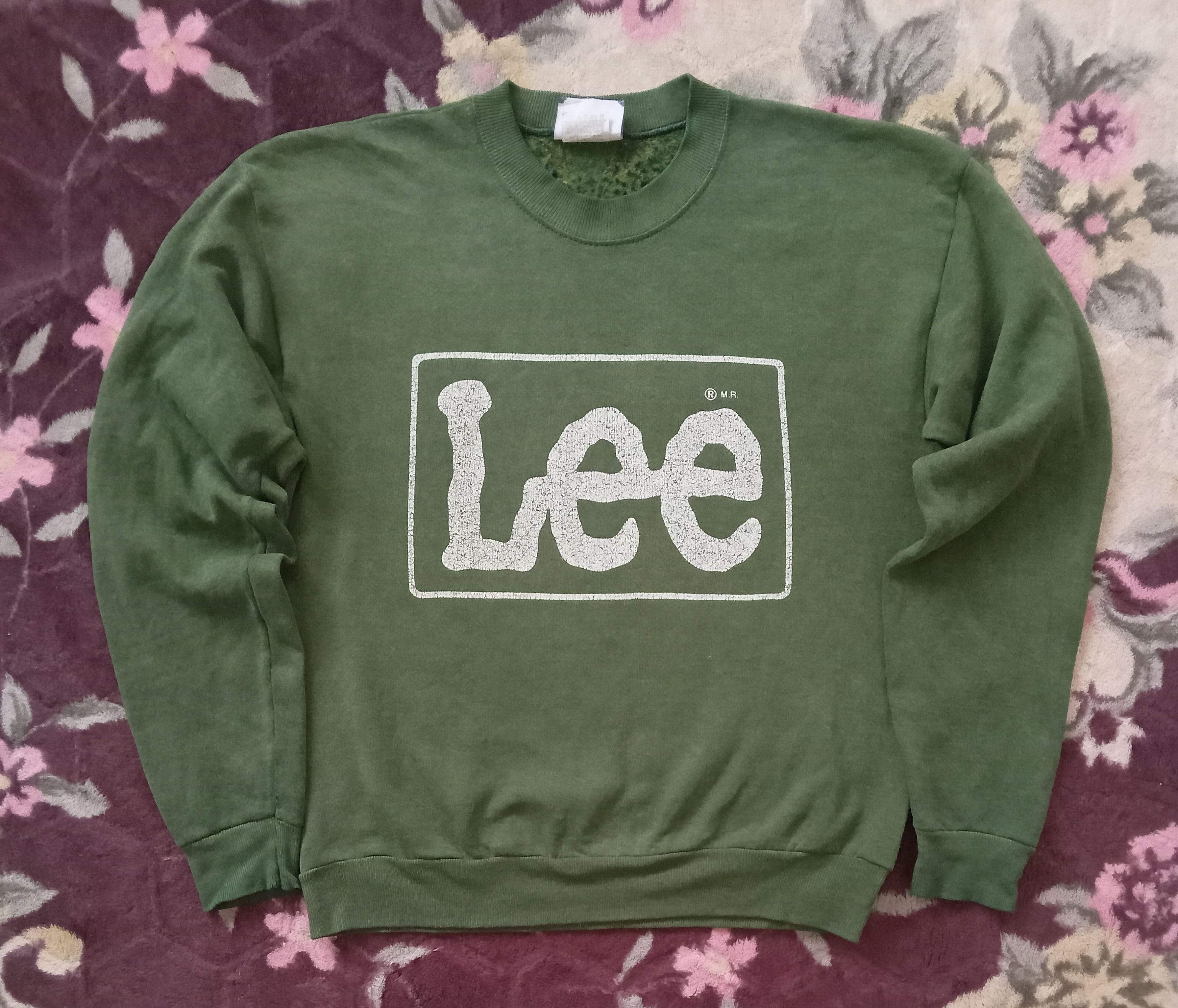 Lee Vintage Lee Center Box Logo Distressed Sweater/ Sweatshirt Size US M / EU 48-50 / 2 - 1 Thumbnail