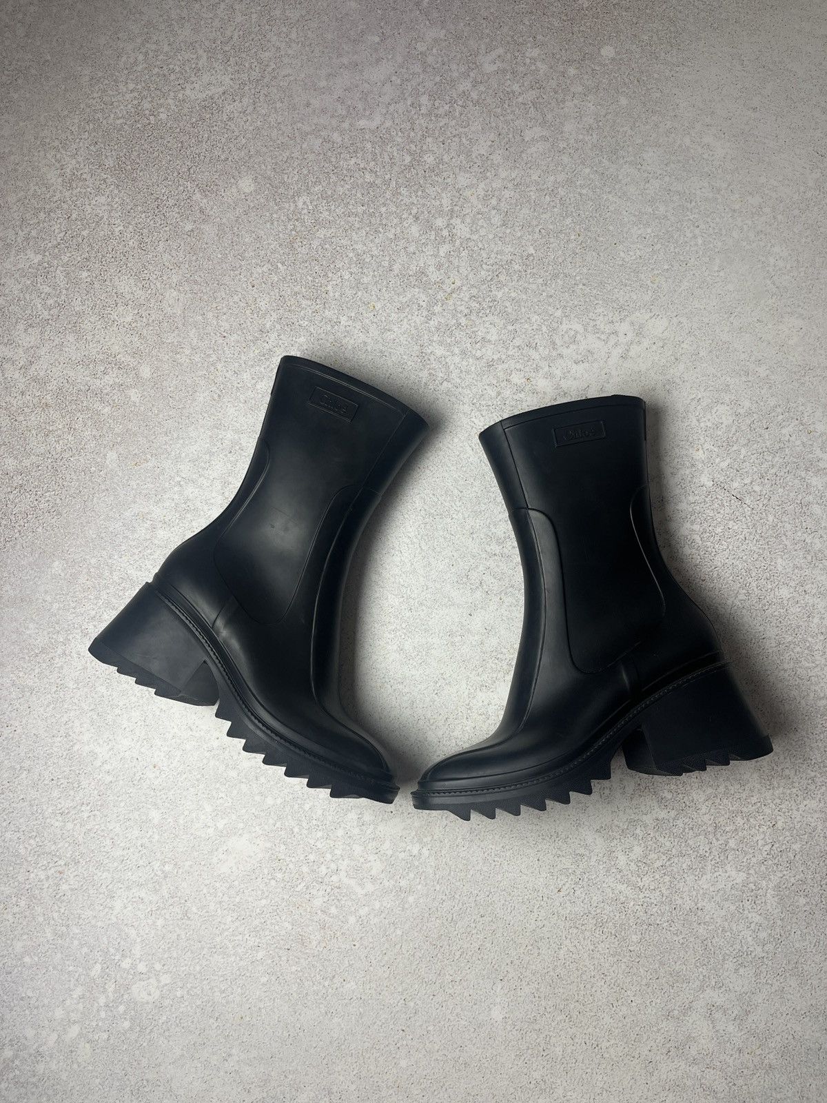 Chloe DDP CHLOE Betty Rain Boots Black Womens Luxury Size US 8 / IT 38 - 1 Thumbnail