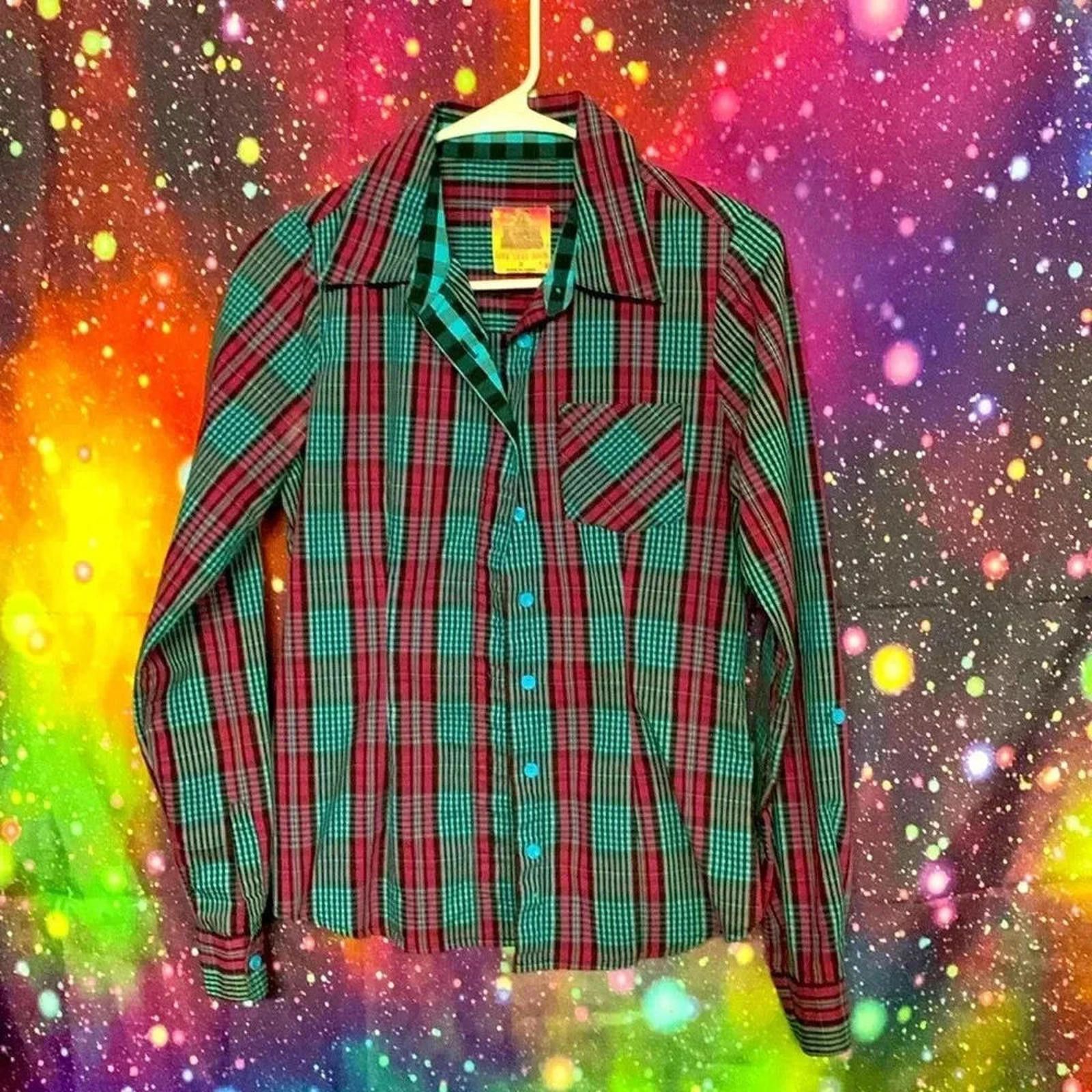 Designer Live love rock plaid shirt Size S / US 4 / IT 40 - 1 Thumbnail
