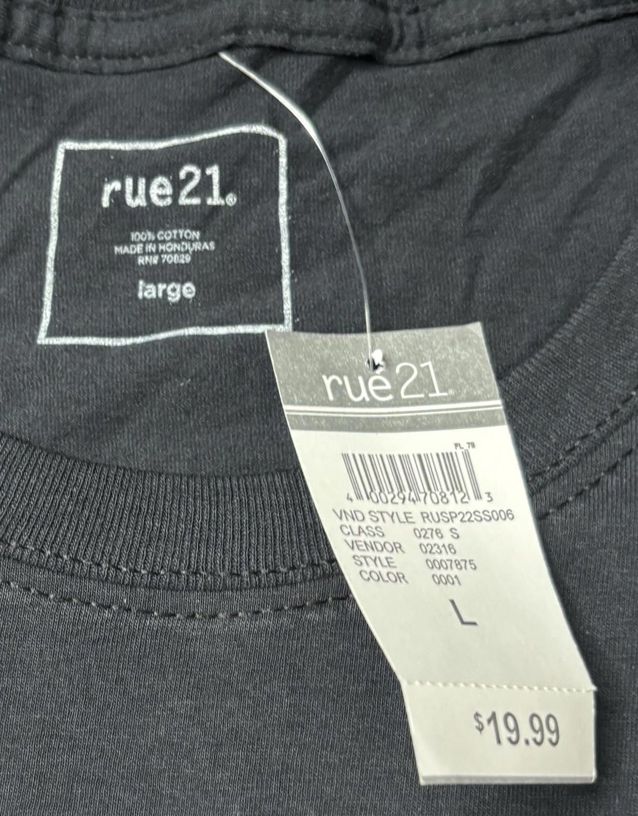 rue21 Rue 21 T-Shirt Men's Large No Love Lost Flowers Cotton Size US L / EU 52-54 / 3 - 2 Thumbnail