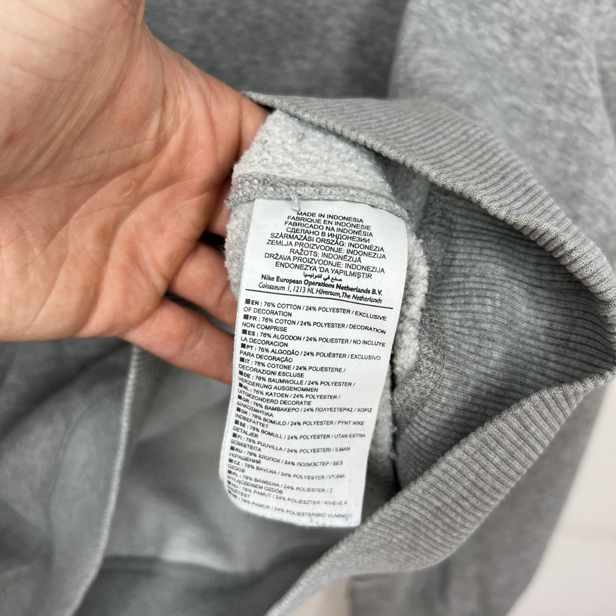 Nike Nike Vintage Spellout Swoosh Grey Crewneck Sweatshirt Size US L / EU 52-54 / 3 - 6 Thumbnail