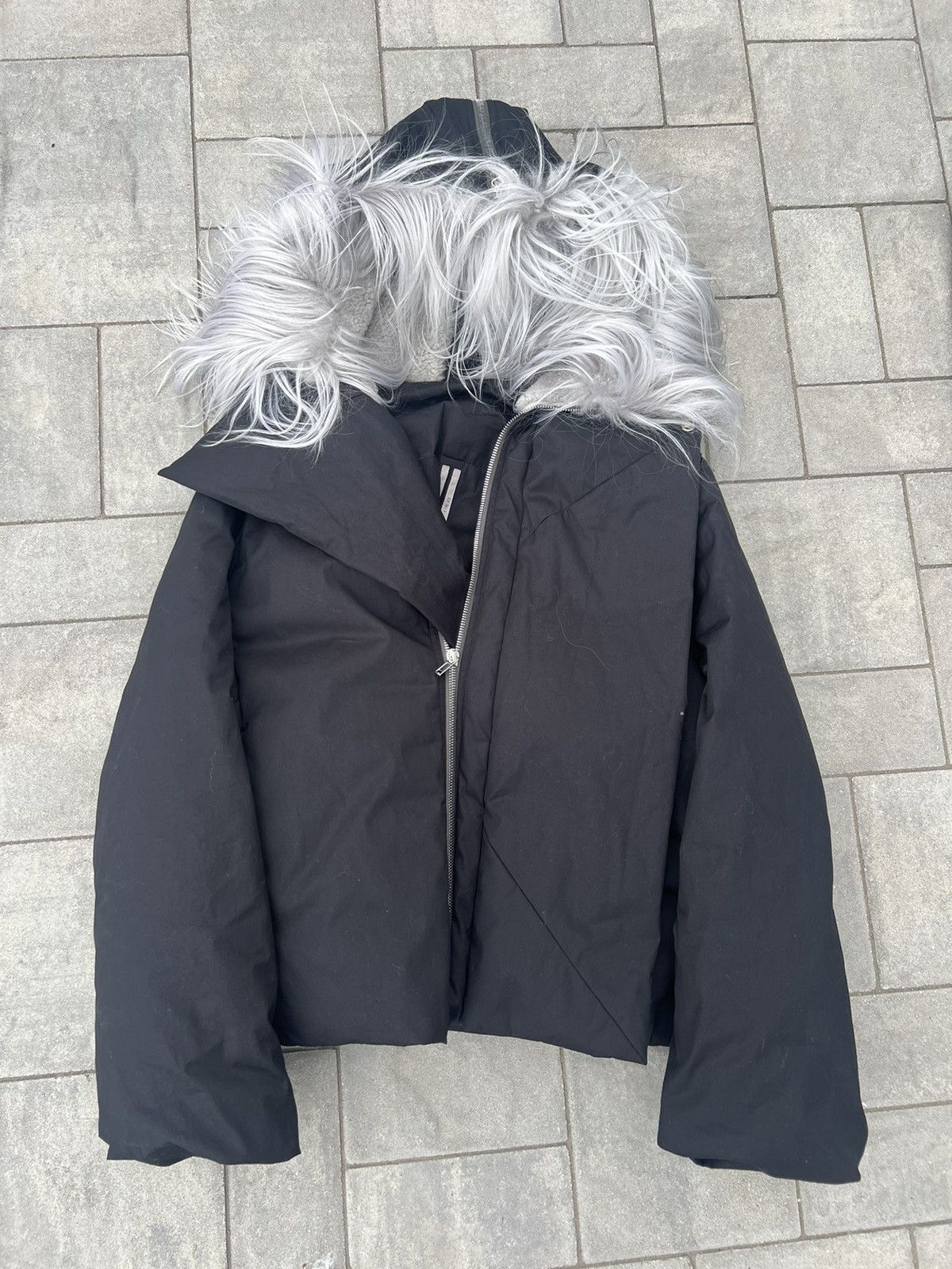 Pre-owned Rick Owens Fw/22  Goat Fur Secret Parka In Black