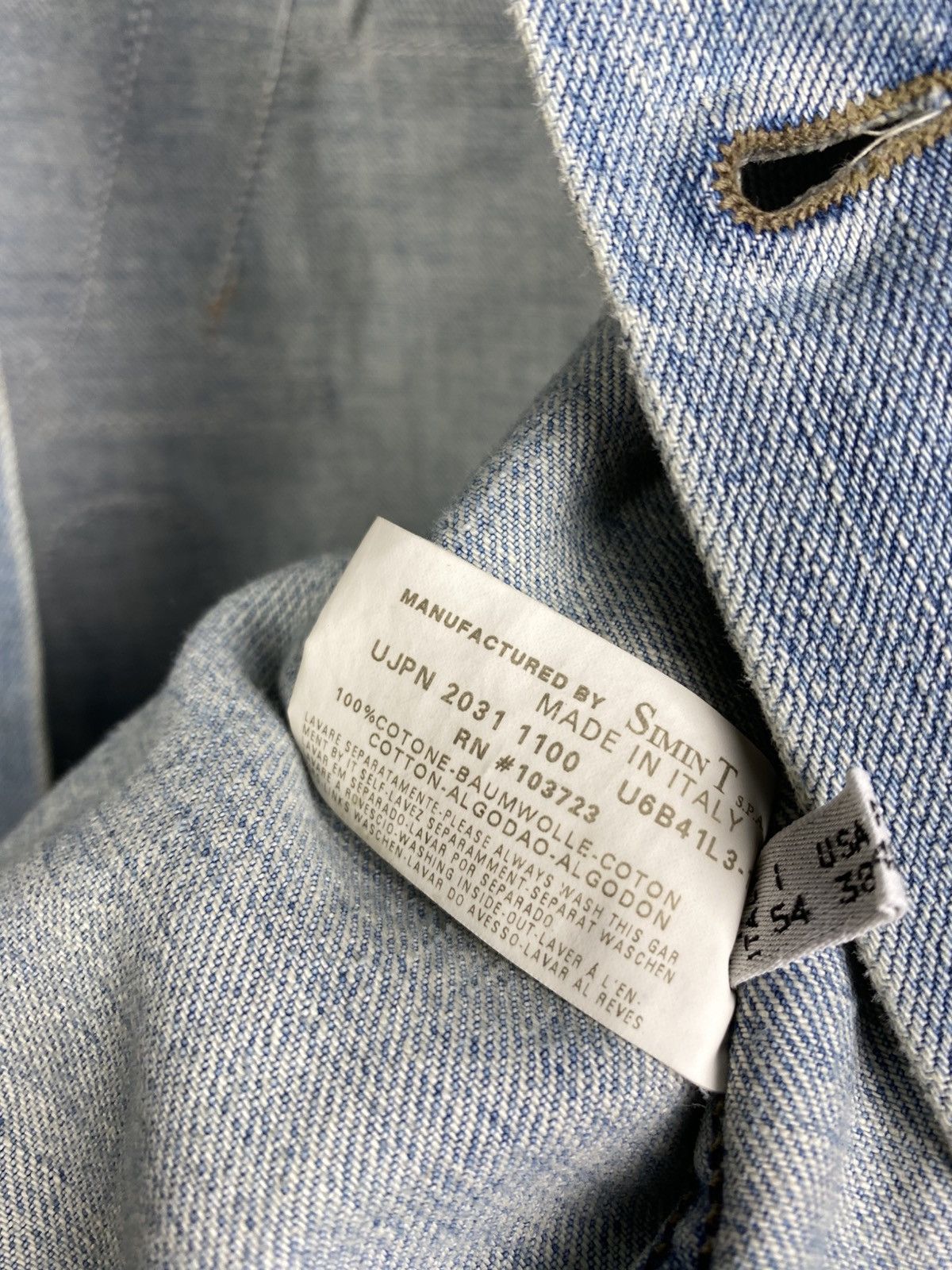 Giorgio Armani Vintage 90s Armani Jeans BIG LOGO Denim Jacket Size US M / EU 48-50 / 2 - 12 Thumbnail