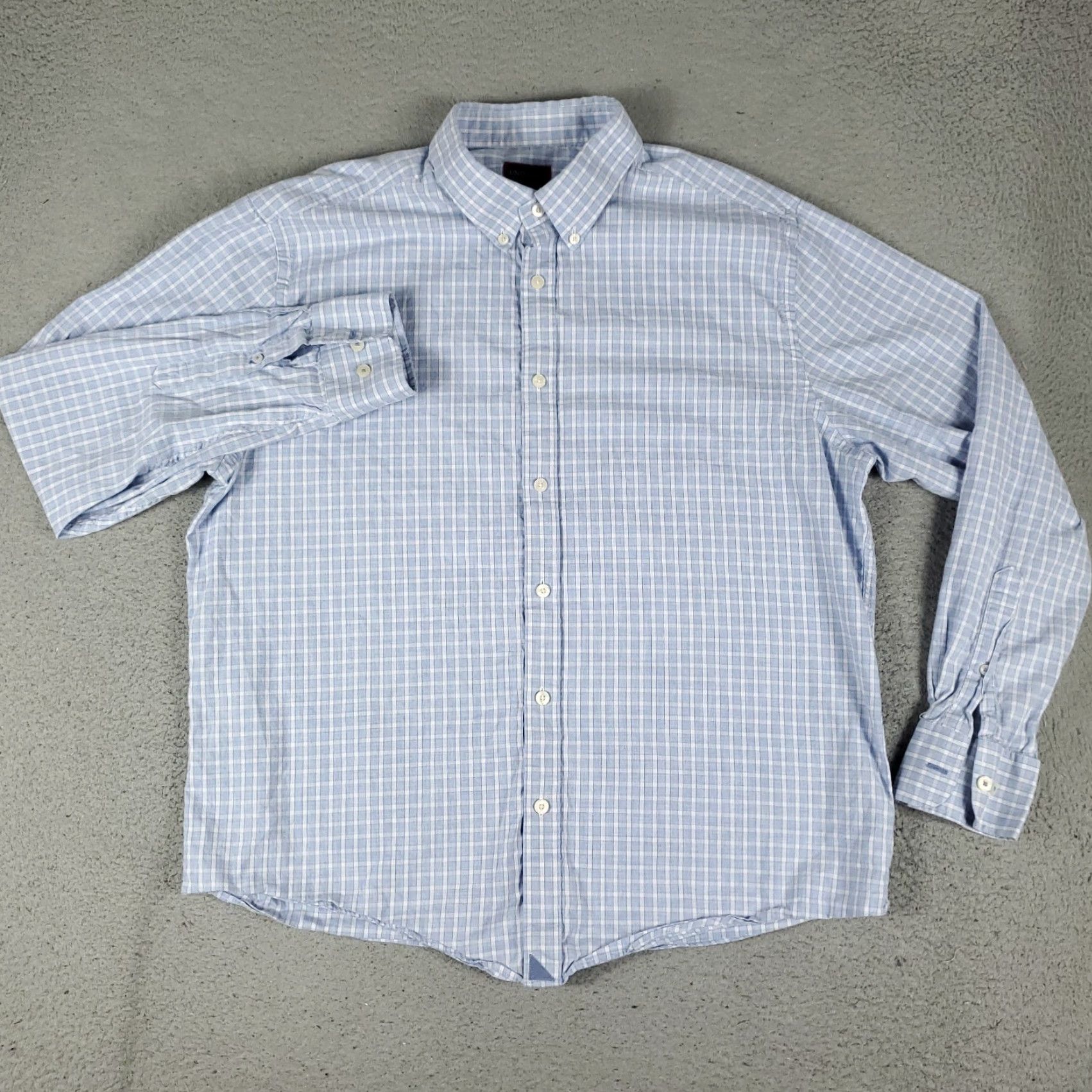 UNTUCKit UNTUCKit Shirt Mens XL Blue Plaid Button-Up Long Sleeve Casual Business Formal Party/Cocktail Travel Workwear Size US XL / EU 56 / 4 - 2 Thumbnail