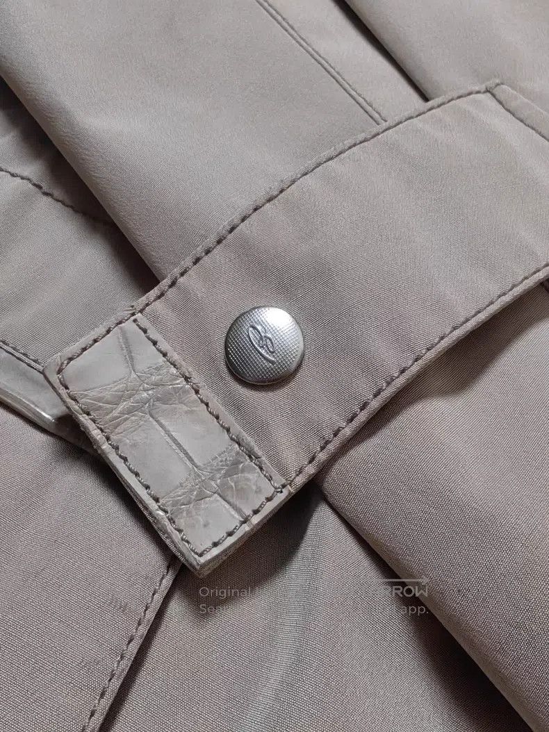 Brioni Brioni Crocodile leather patchwork wool and silk coat Size US L / EU 52-54 / 3 - 8 Thumbnail