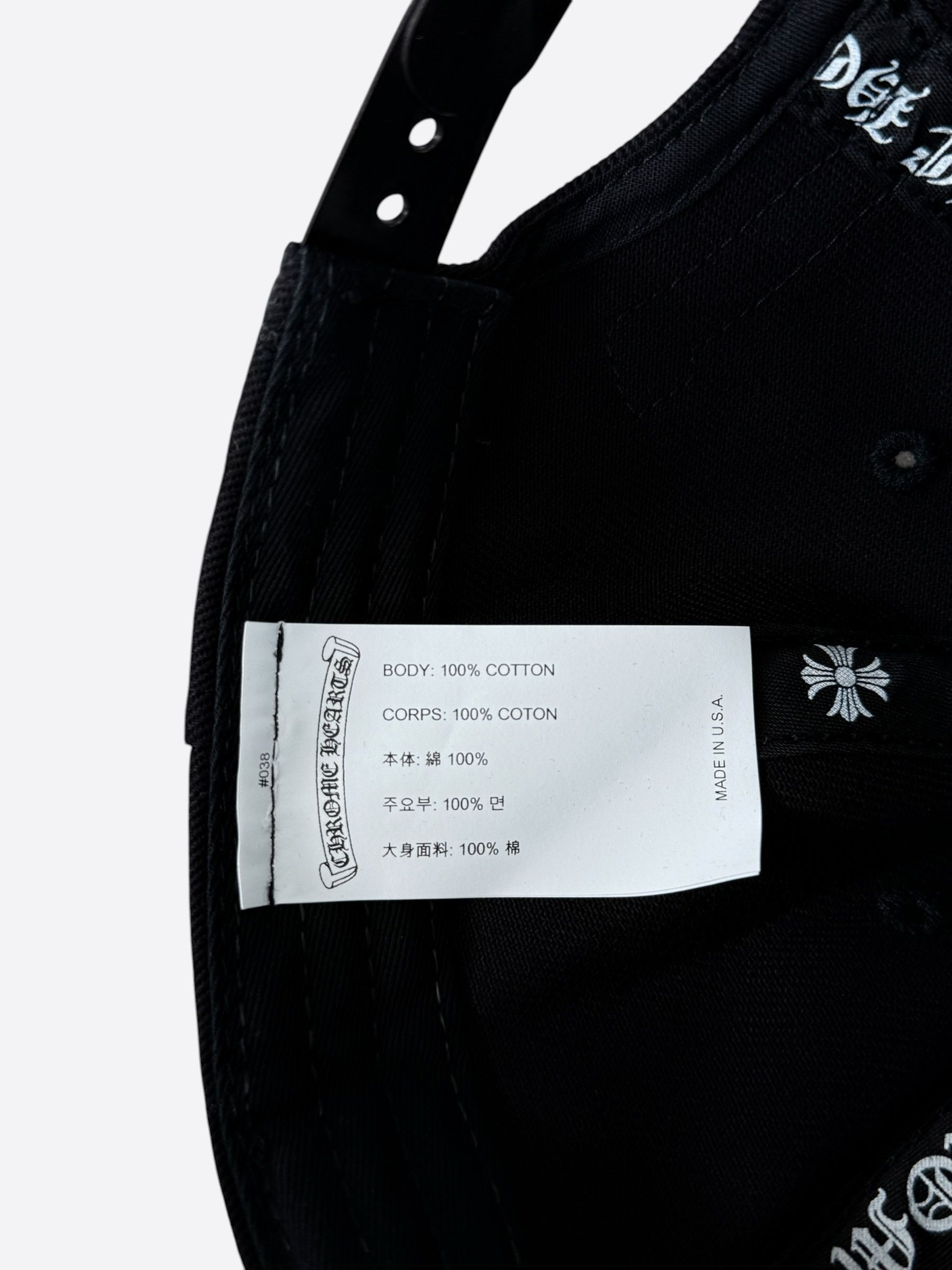 Chrome Hearts Black & White Embroidered Triple Cross RS3 Trucker Hat Size ONE SIZE - 5 Thumbnail