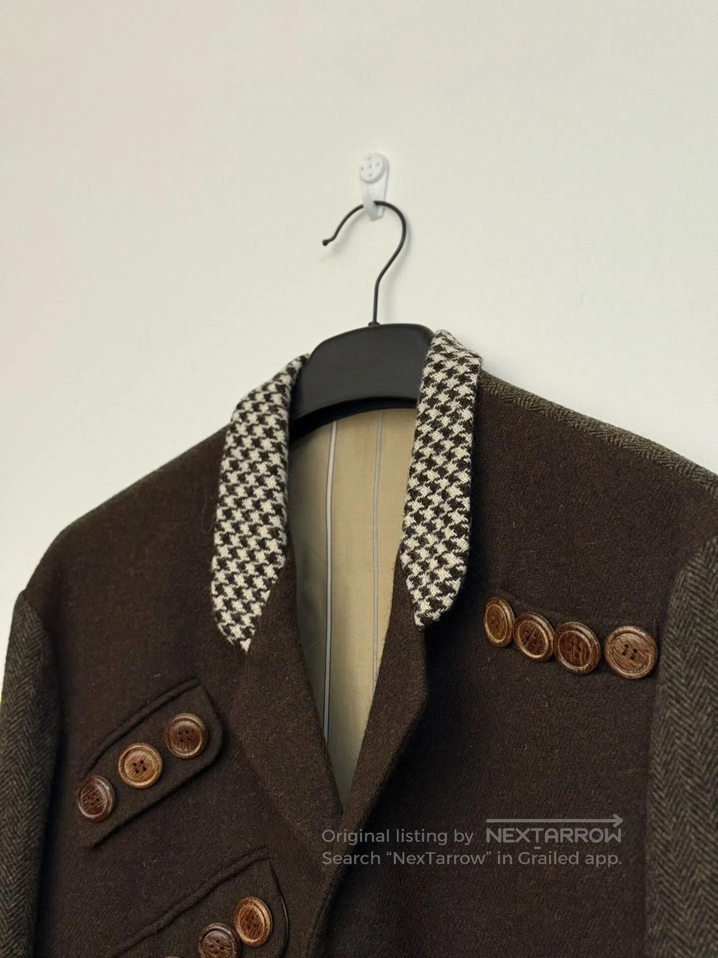 Christopher Nemeth Deconstructed Houndstooth Wool Blazer. Size US S / EU 44-46 / 1 - 1 Thumbnail