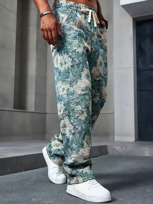 Other Floral pattern Artistic pants drip Size US 32 / EU 48 - 3 Thumbnail