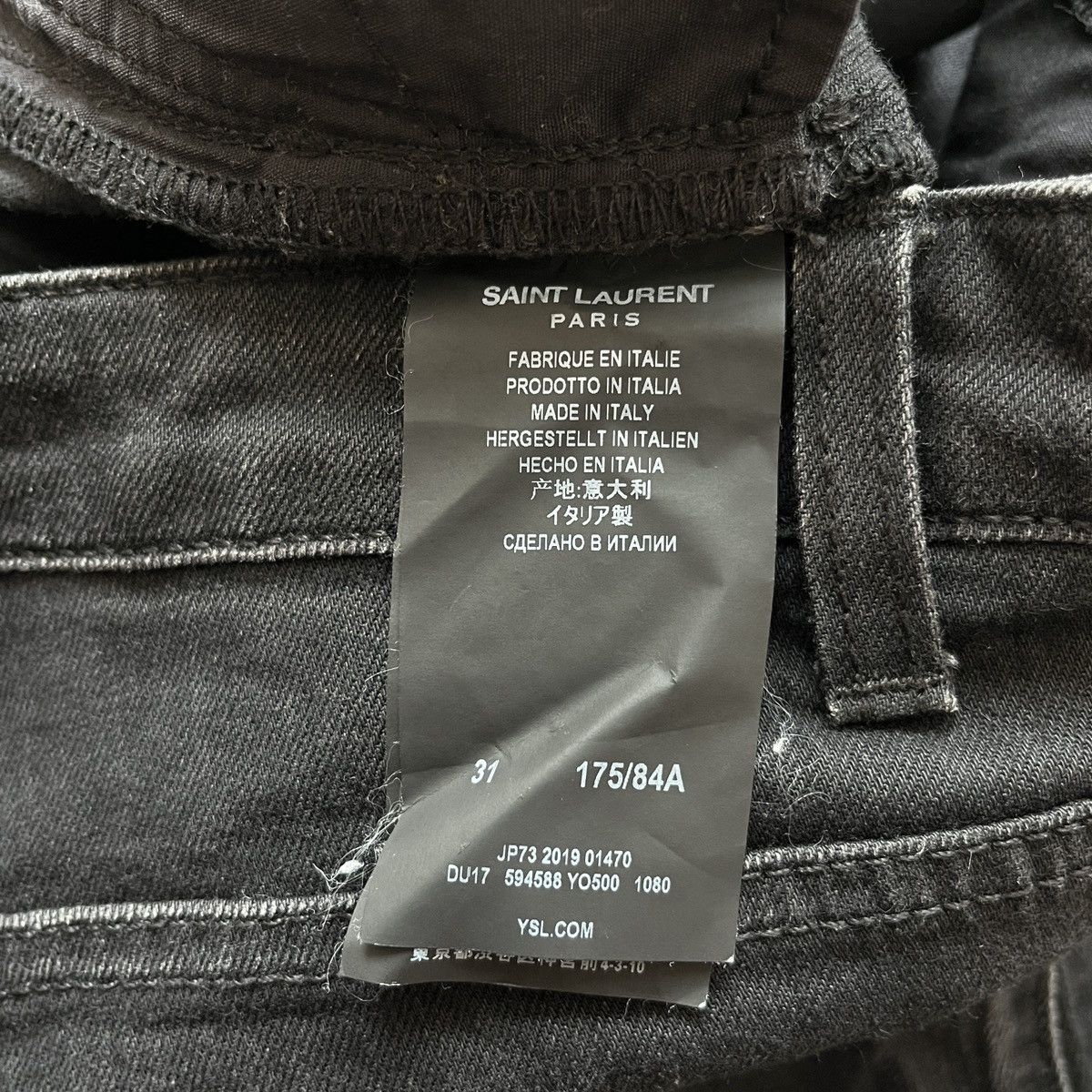 Saint Laurent Paris LAST DROP‼️ Saint Laurent D05 Distressed Skinny Jeans Size US 31 - 7 Thumbnail