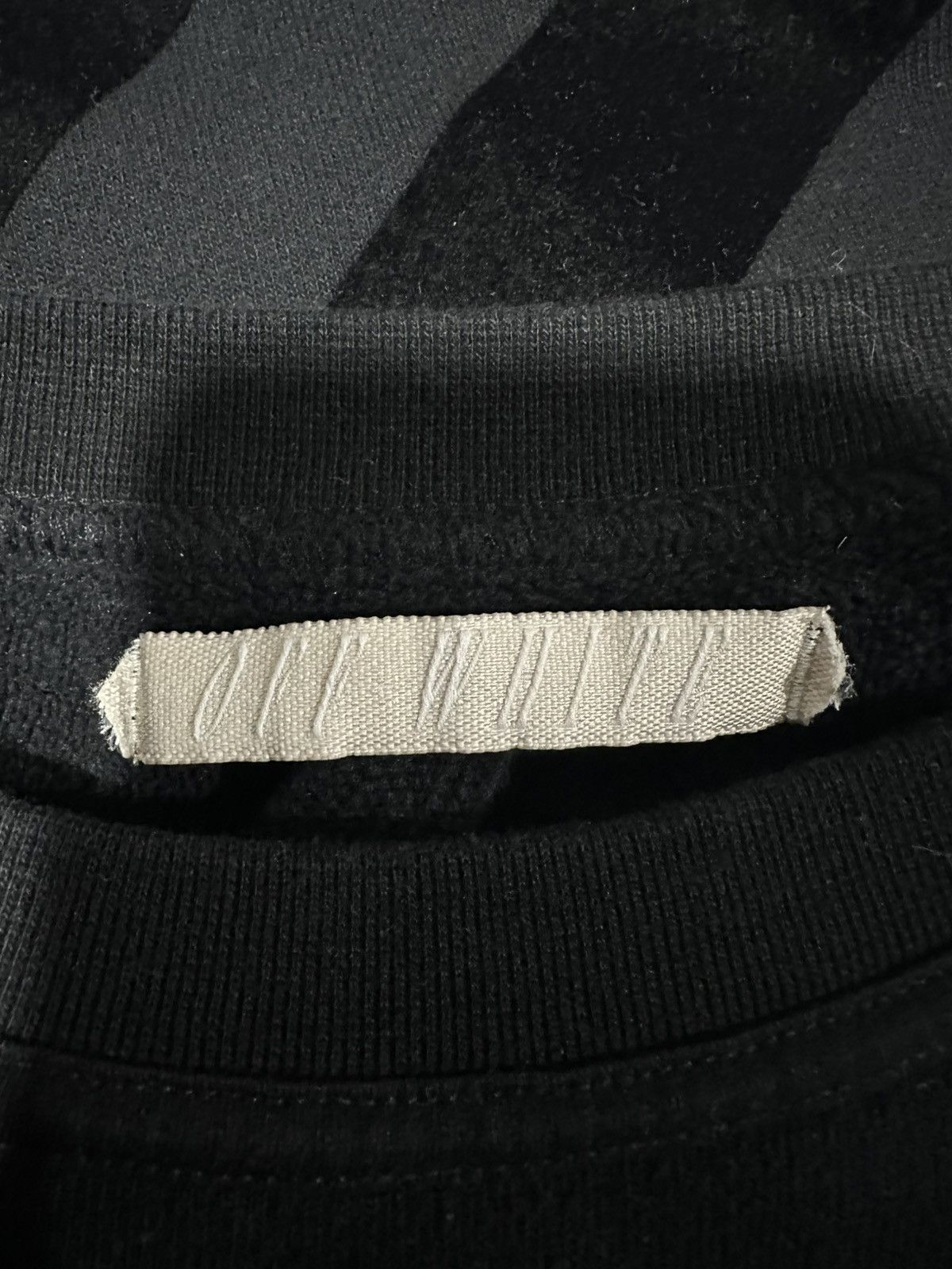 Off-White OFF-WHITE BLACK VELVET TONE ON TONE CREWNECK Size US XL / EU 56 / 4 - 3 Thumbnail