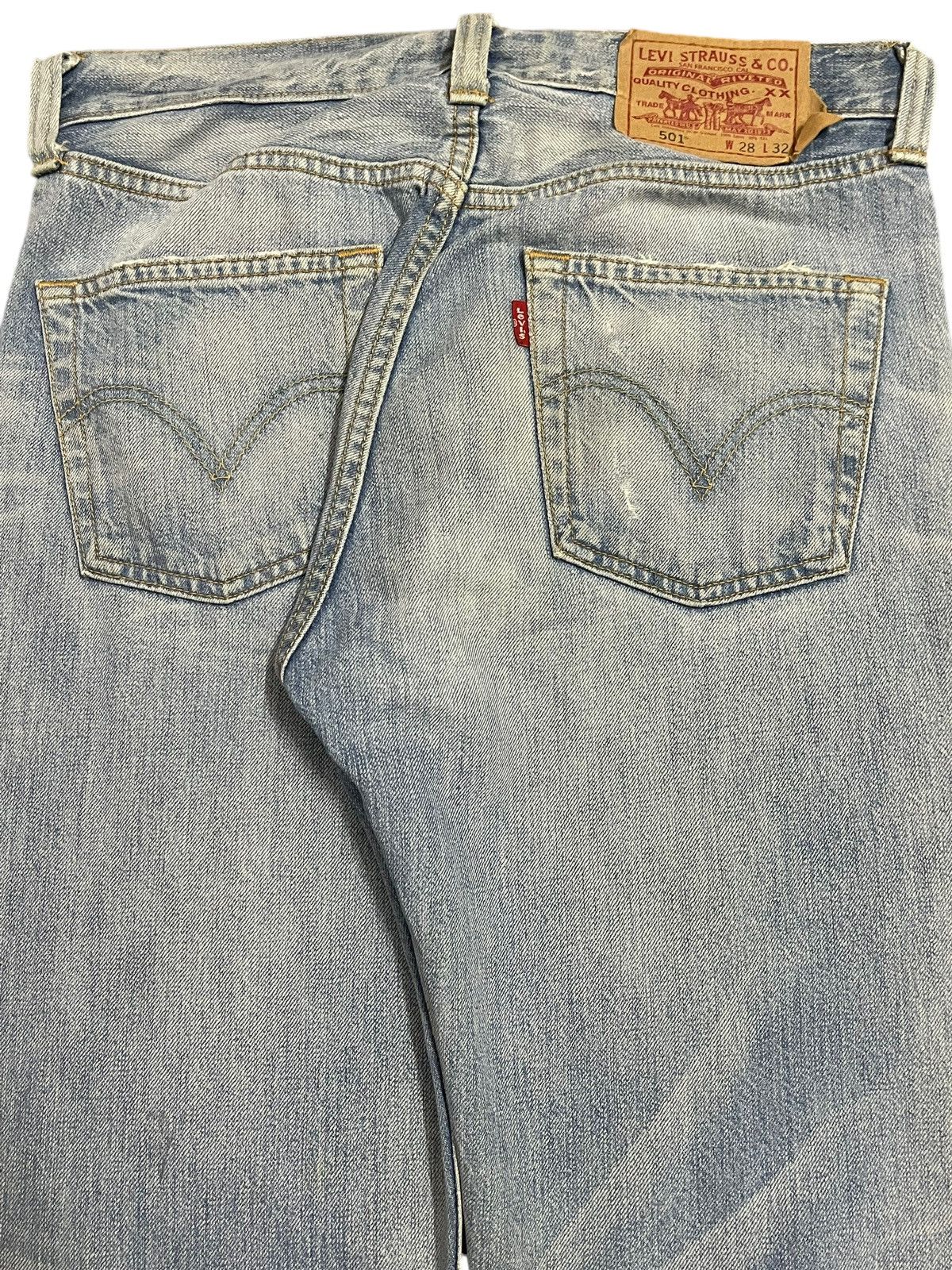 Levi's Vintage 90s Levis 501 Blue Wash Style Distressed Baggy Jeans Size US 29 - 6 Thumbnail