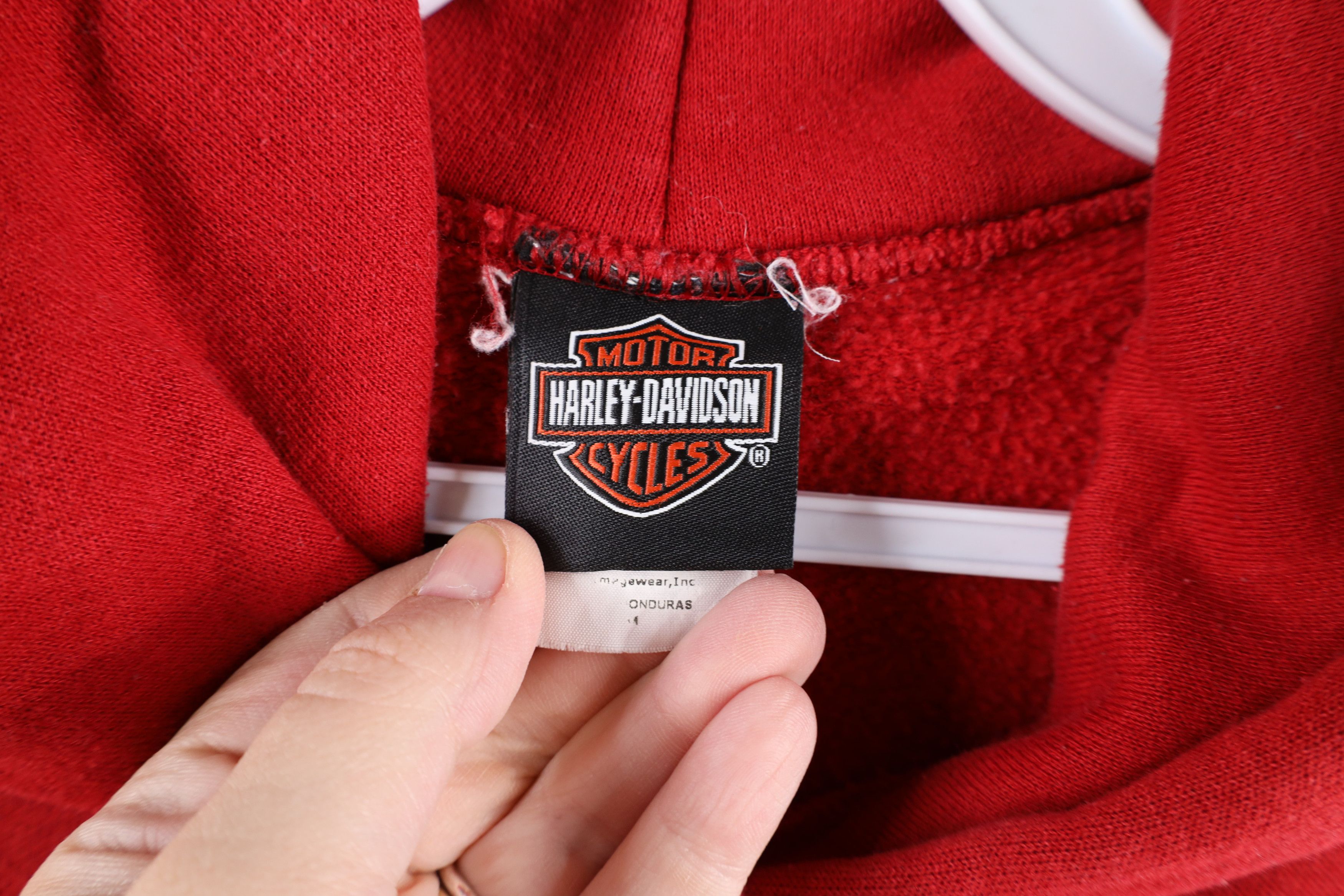 Harley Davidson Vintage Y2K Harley Davidson Fire Flames Hoodie Sweatshirt Size ONE SIZE - 7 Thumbnail