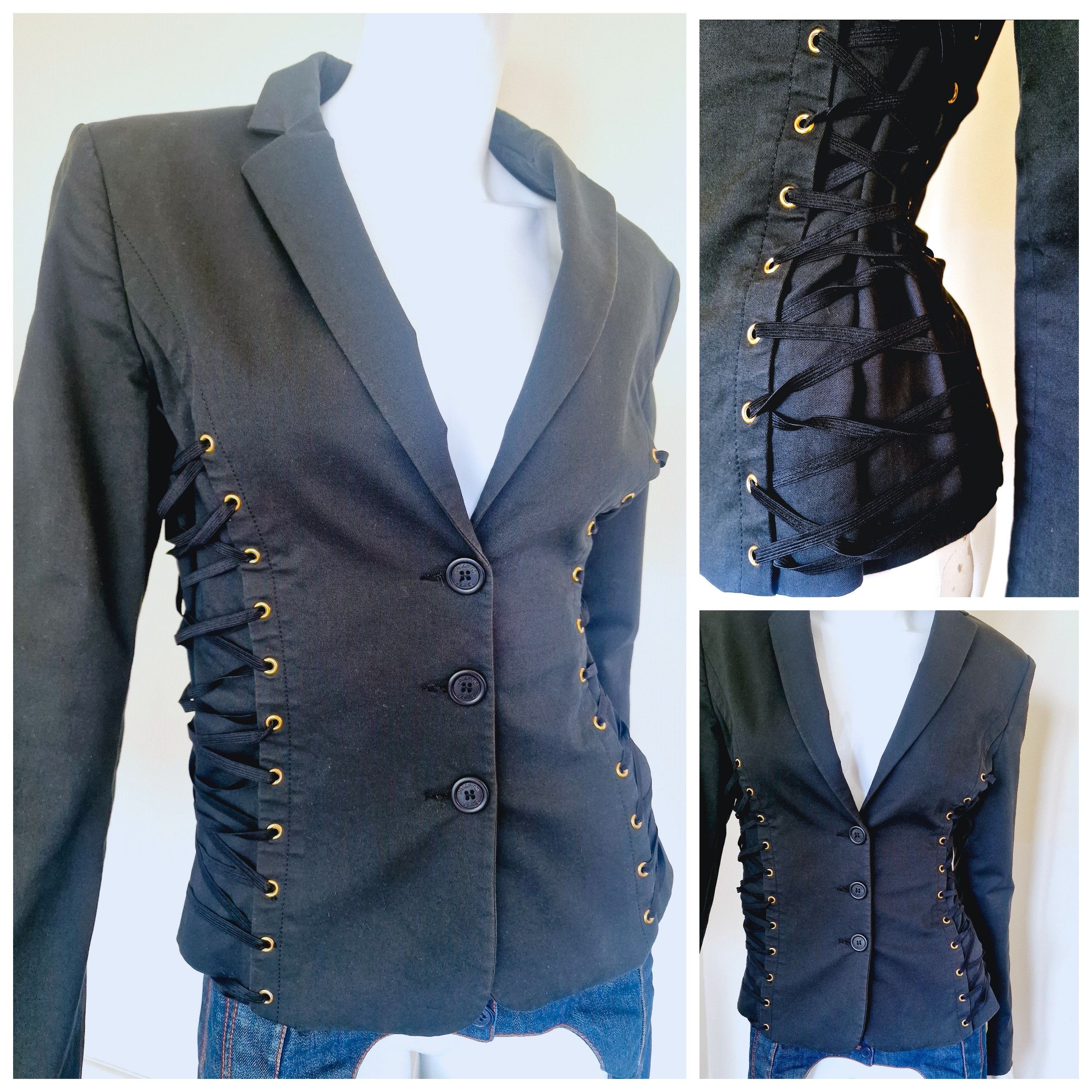 Moschino Moschino Corset Lace Up Bondage Medium Vintage Blazer Jacket Size M / US 6-8 / IT 42-44 - 1 Thumbnail
