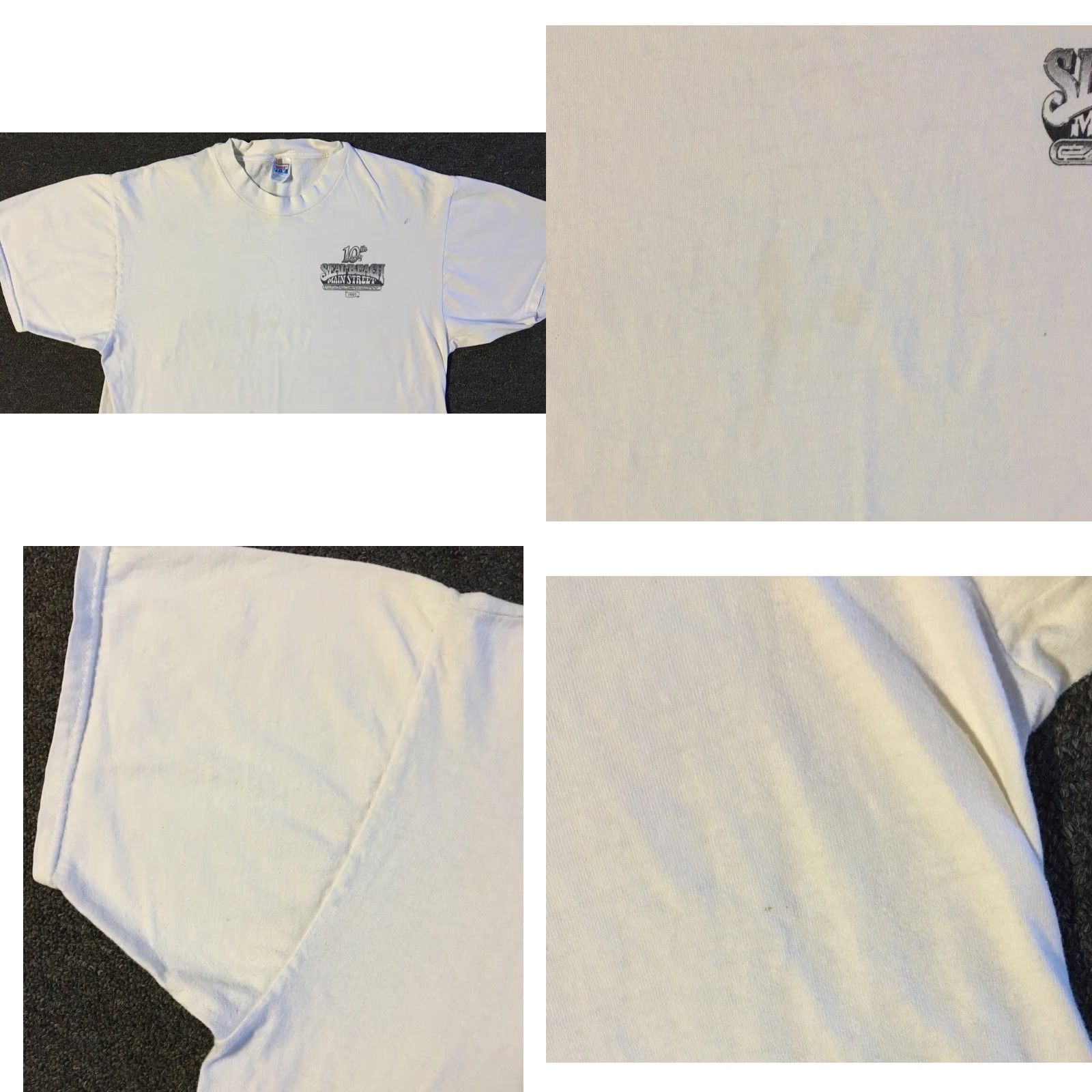 Vintage VINTAGE 90s Seal Beach Car Show Faded Distress Shirt S Hot Rod Beach Surf Art Grunge Shirt Mens White 90s California Cars Grunge Vintage Size US S / EU 44-46 / 1 - 8 Thumbnail