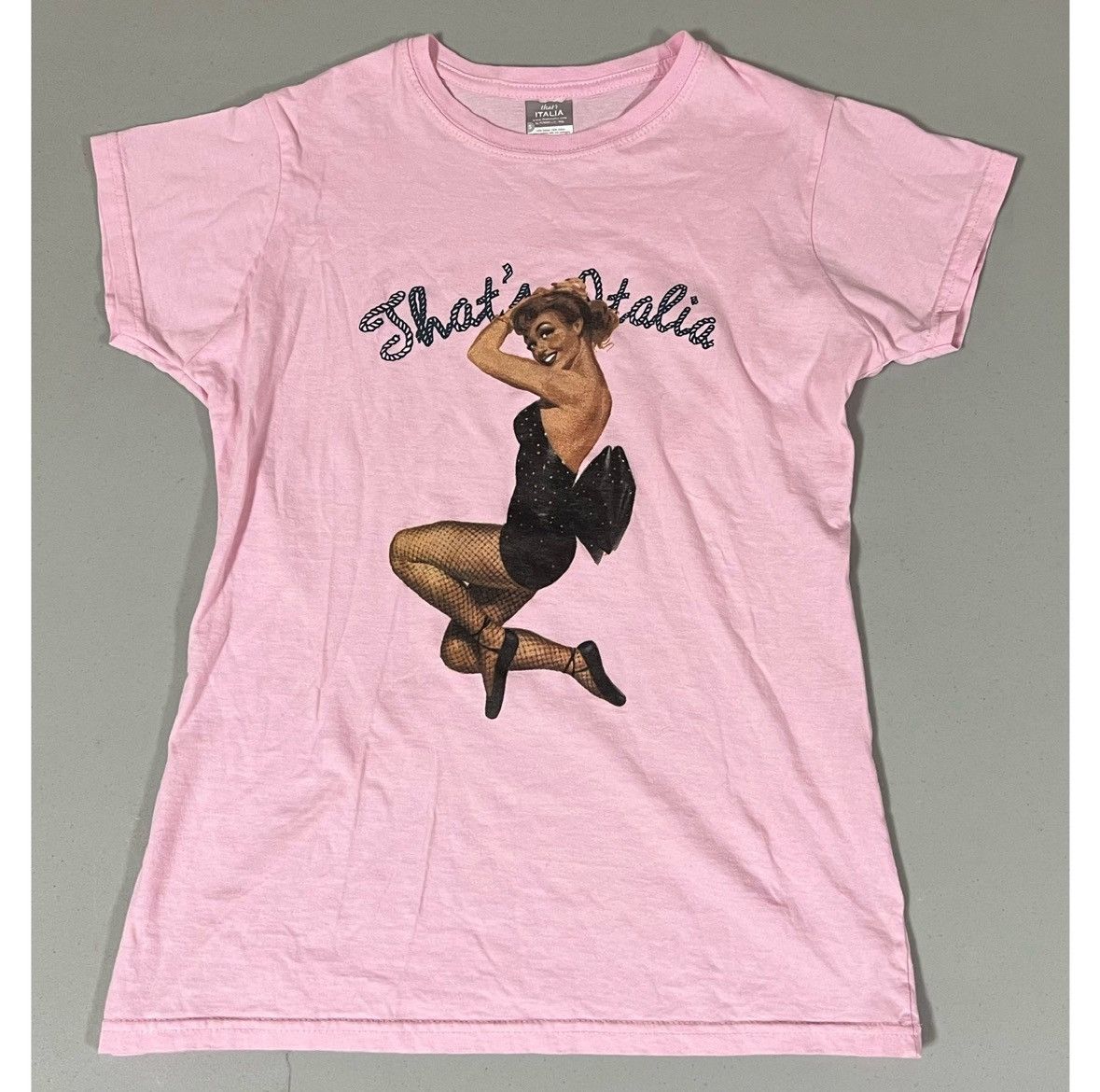 Italia Independent Pink ‘That’s Italia’ Pinup Girl Graphic Tee T-Shirt Size S 💝 Size S / US 4 / IT 40 - 1 Thumbnail
