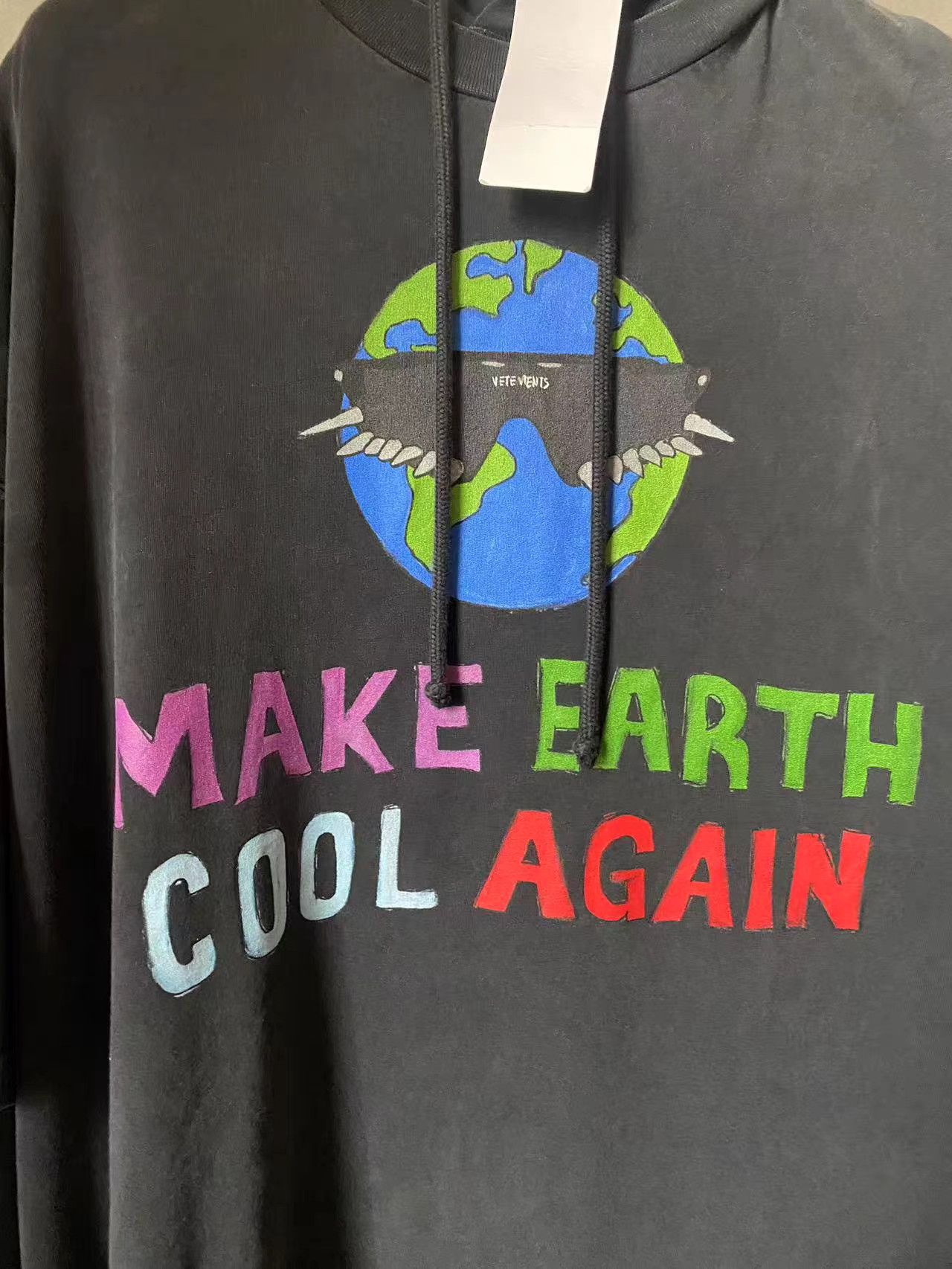 Vetements Vetements Protect Earth Double Layer Hoodie xs Size US XS / EU 42 / 0 - 4 Thumbnail