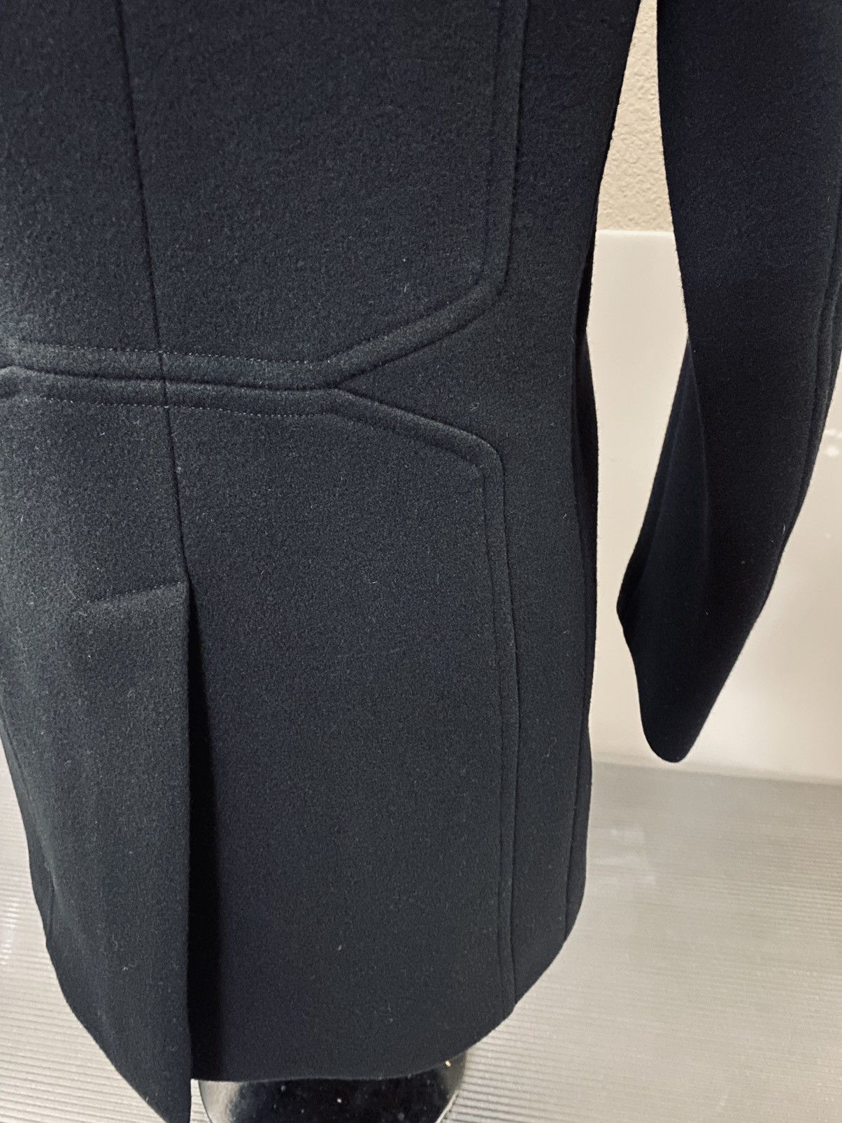 Dior Dior Homme 🇮🇹 x Hedi Slimane Navy Felted Wool Peacoat 48 NWT Size US M / EU 48-50 / 2 - 25 Thumbnail